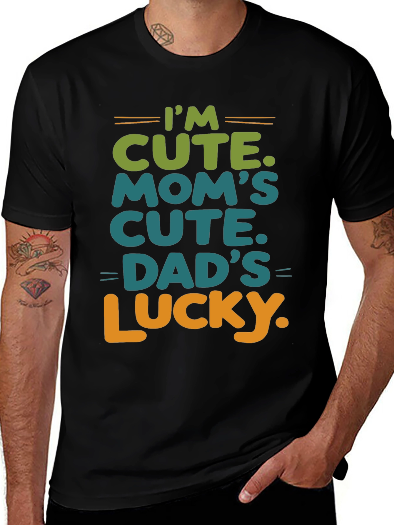 Variant 7 of Cute Mom and Dad's Lucky Tee