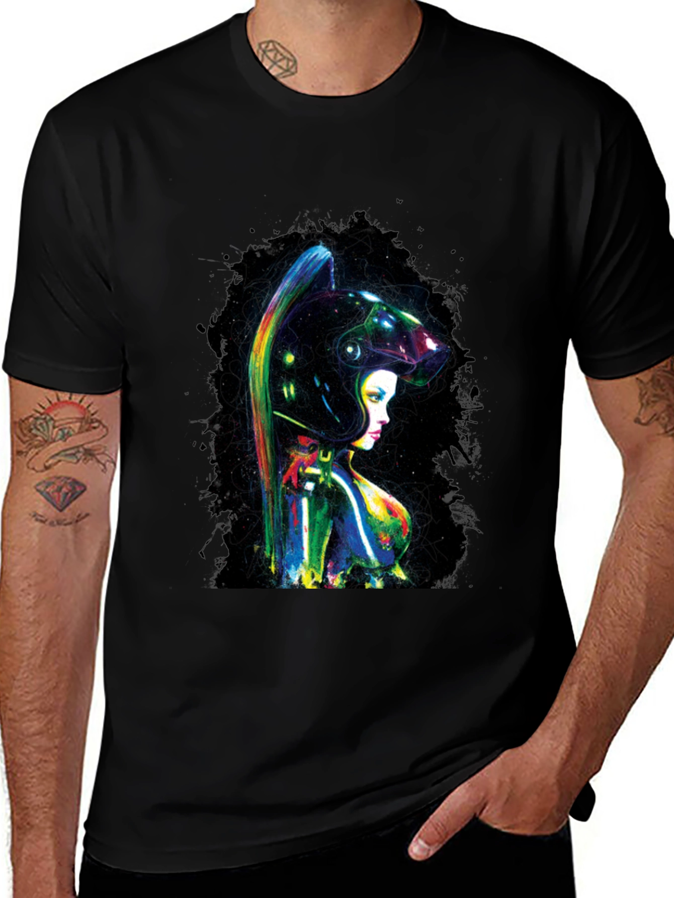 Variant 17 of Cyberpunk Girl T-Shirt