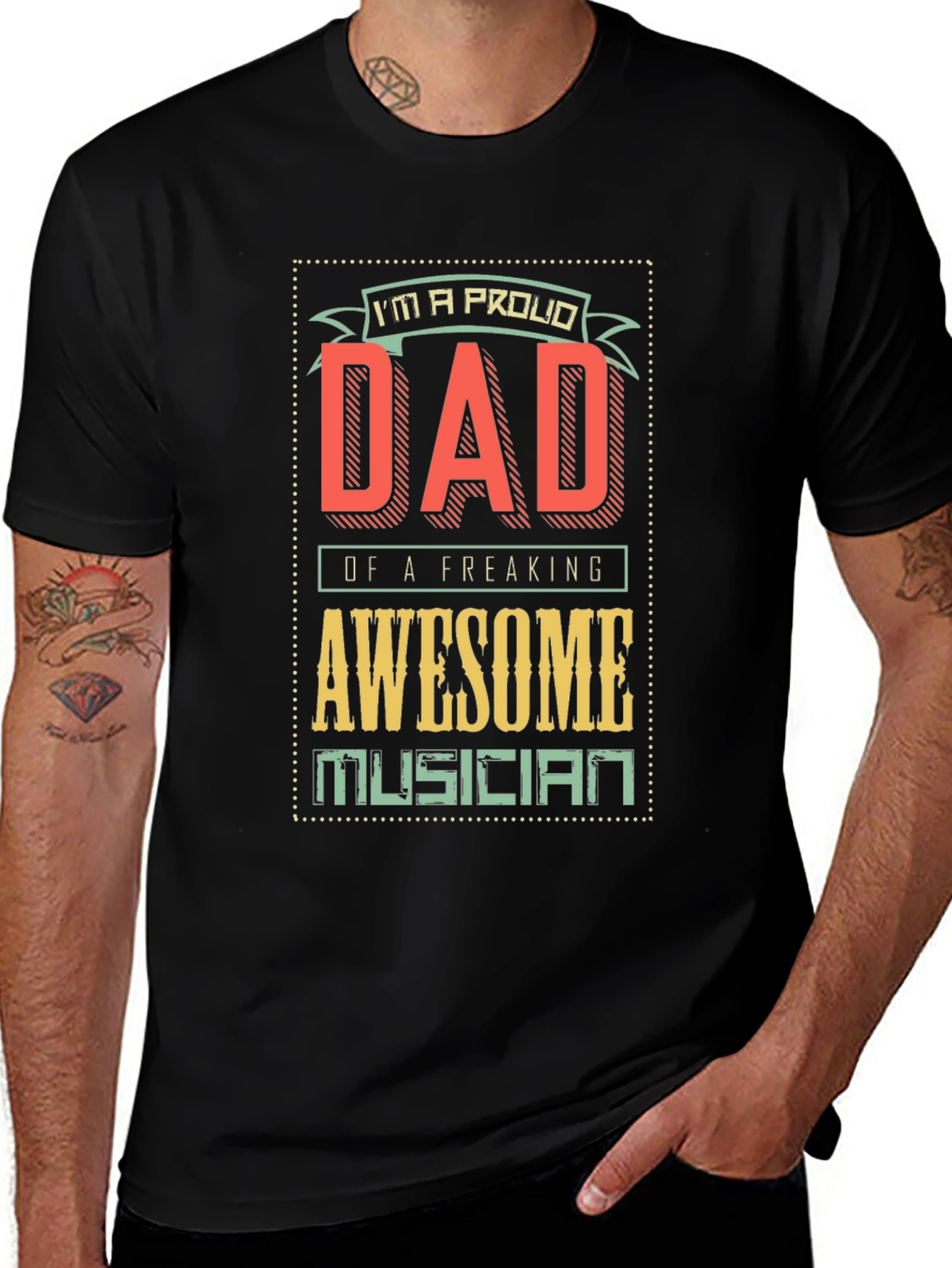 Variant 25 of Proud Dad of Awesome Musician T-Shirt