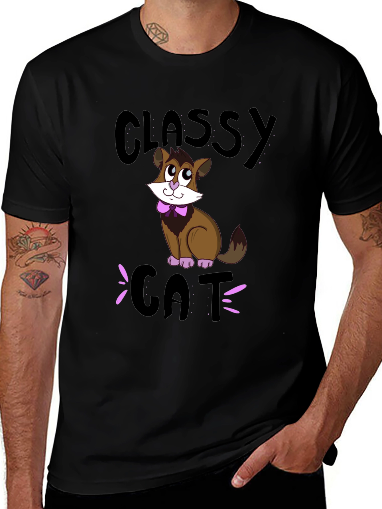Variant 19 of Classy Cat Graphic Tee