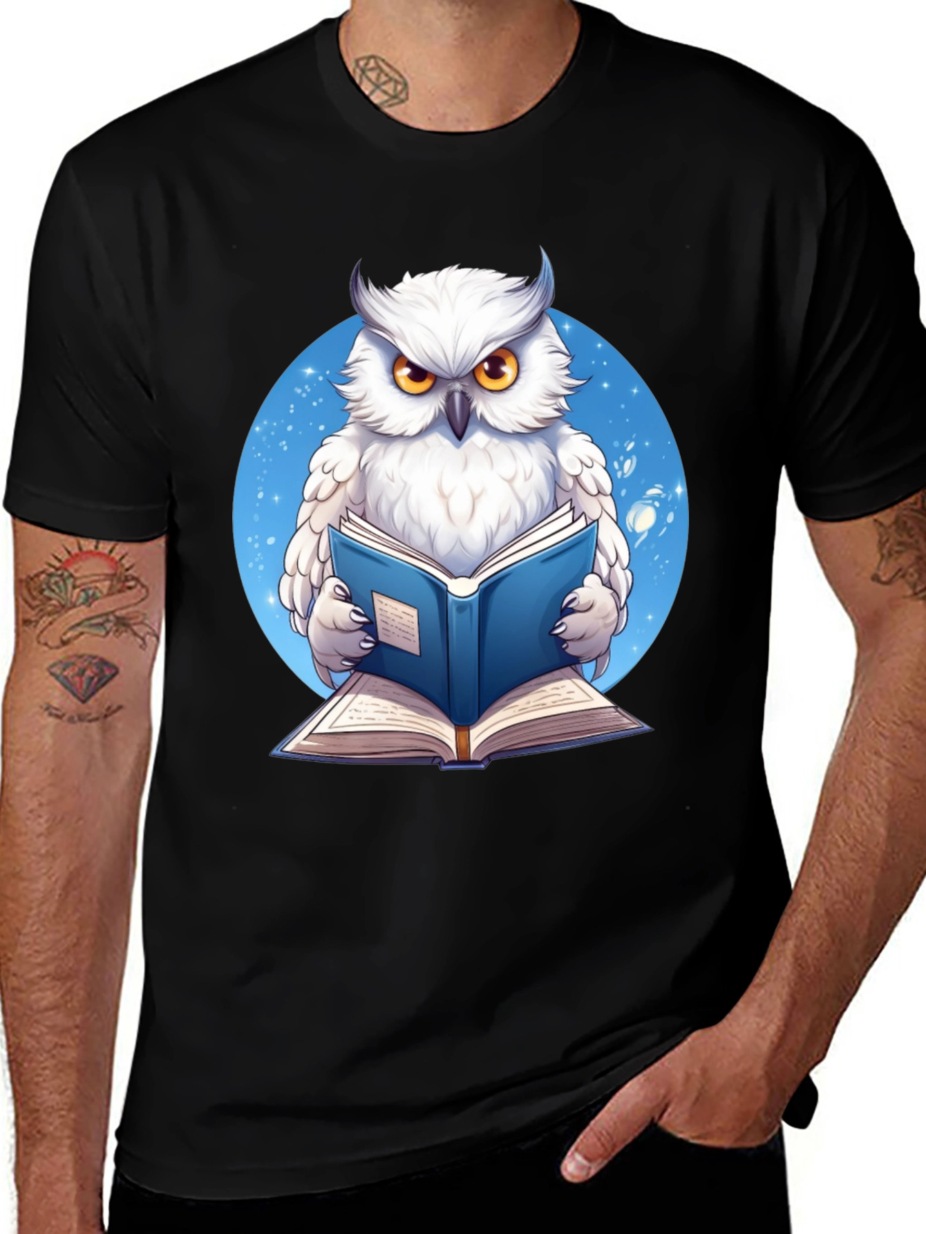 Variant 22 of Owl Reading Book Graphic T-Shirt