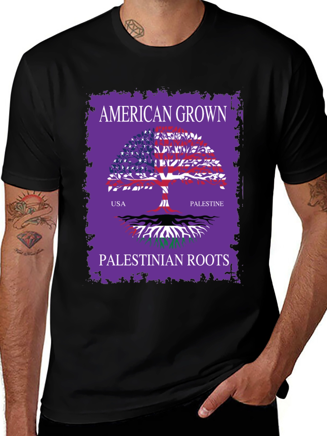 American Grown Palestinian Roots T-Shirt