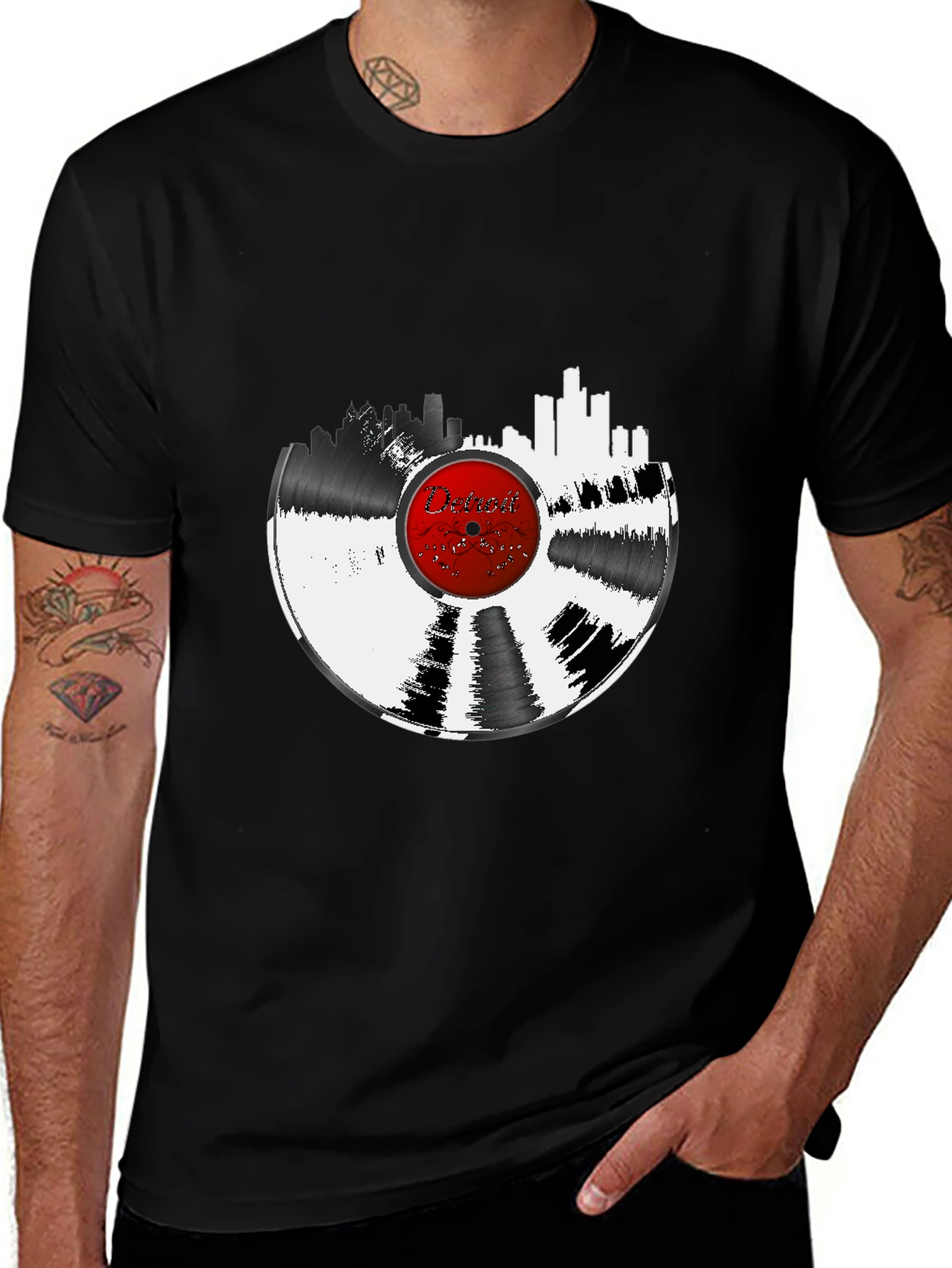 Variant 13 of Detroit Vinyl Record Graphic Tee