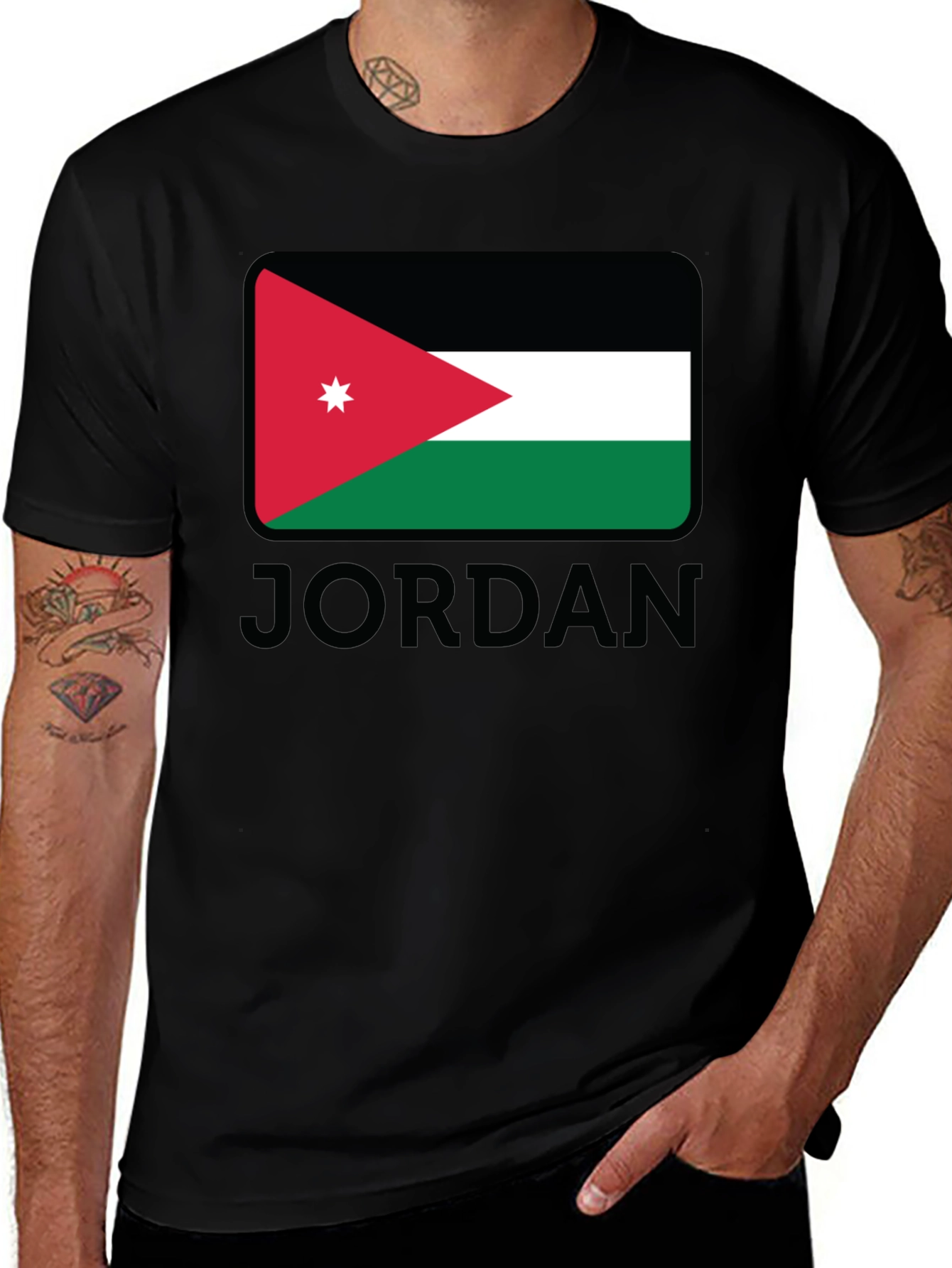 Variant 17 of Jordan Flag T-Shirt - National Pride