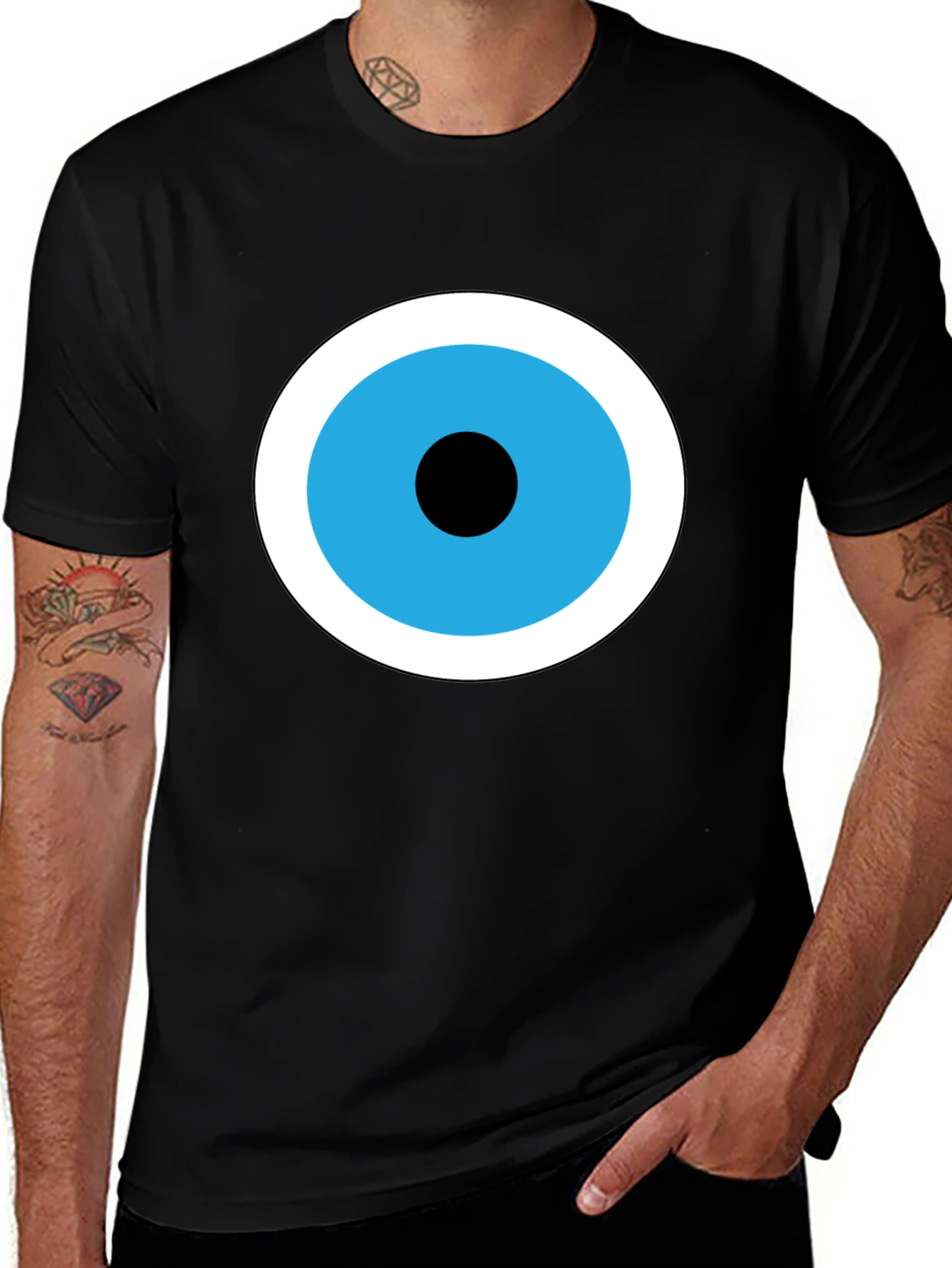Variant 14 of Evil Eye Graphic Black T-Shirt