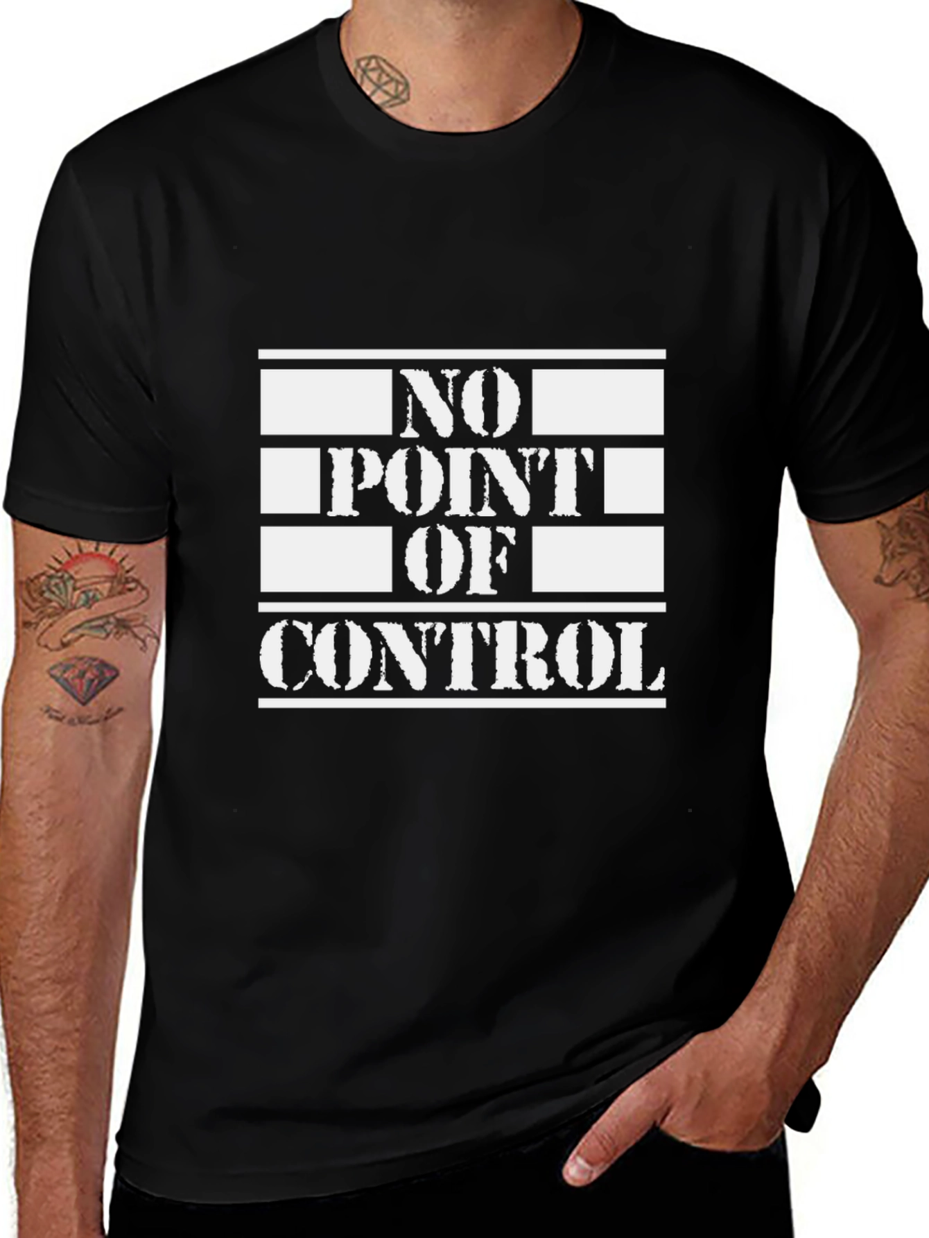 Variant 5 of No Point of Control Graphic Tee - Black