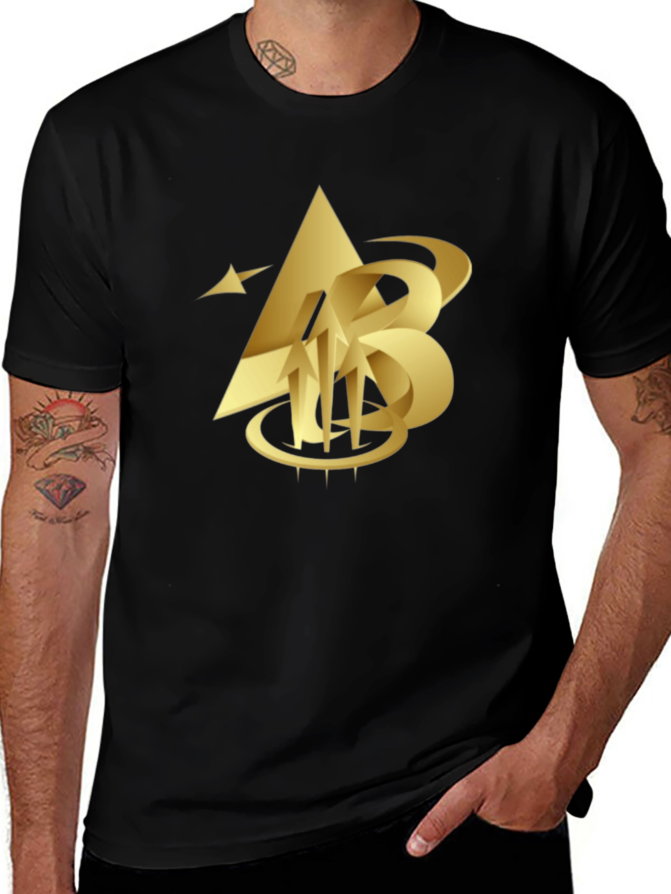 Variant 6 of Golden Emblem Black T-Shirt