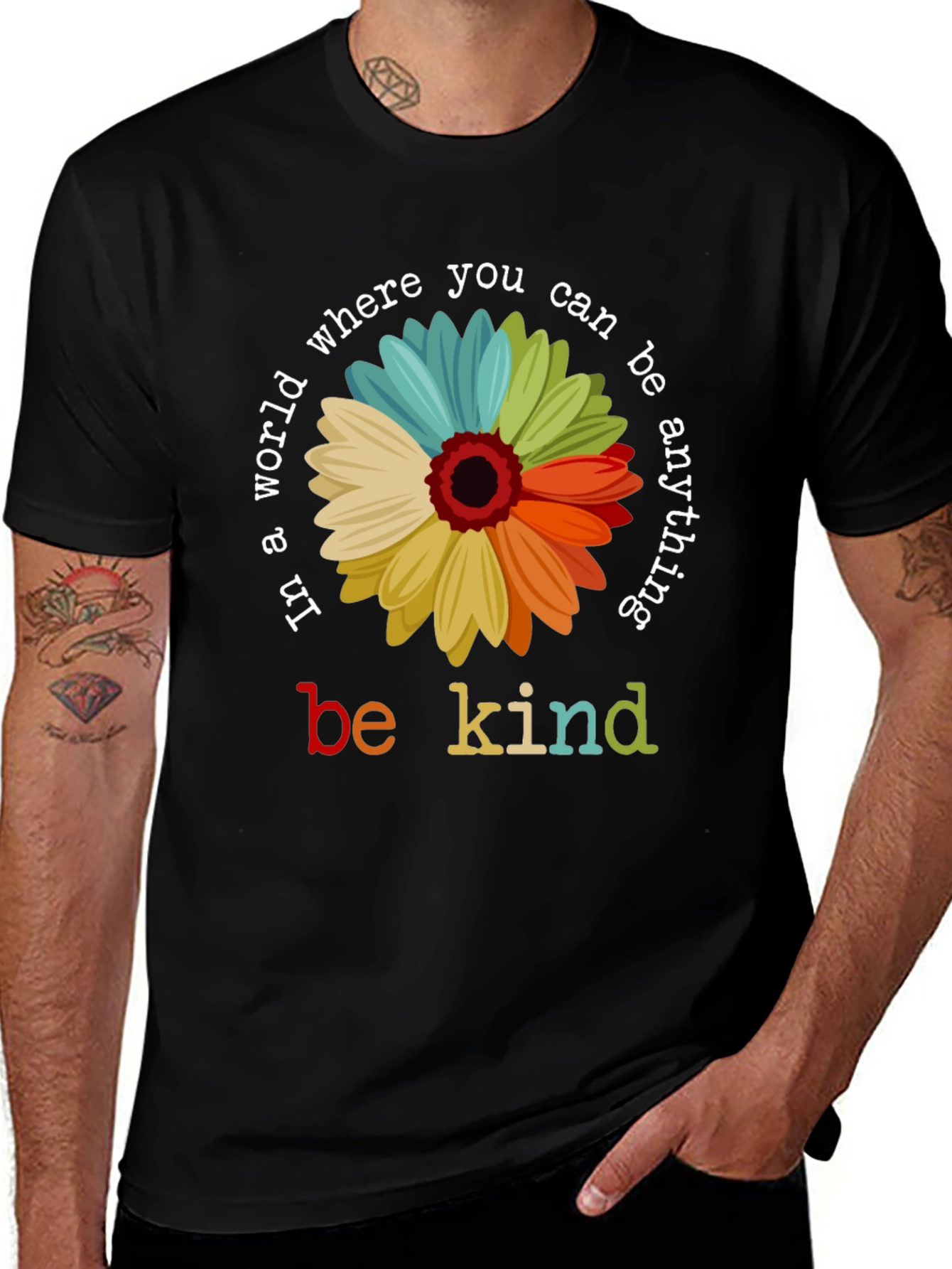 Variant 26 of Be Kind Flower Graphic T-Shirt