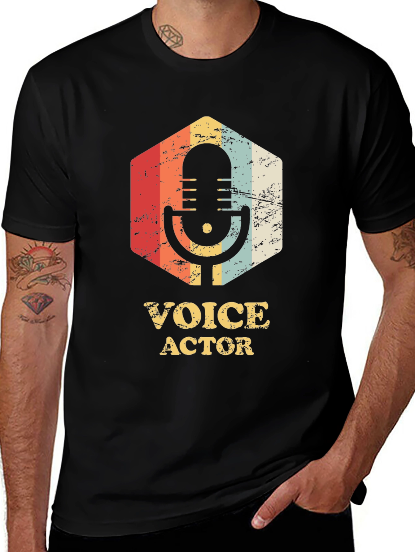 Variant 26 of Voice Actor Retro Graphic T-Shirt