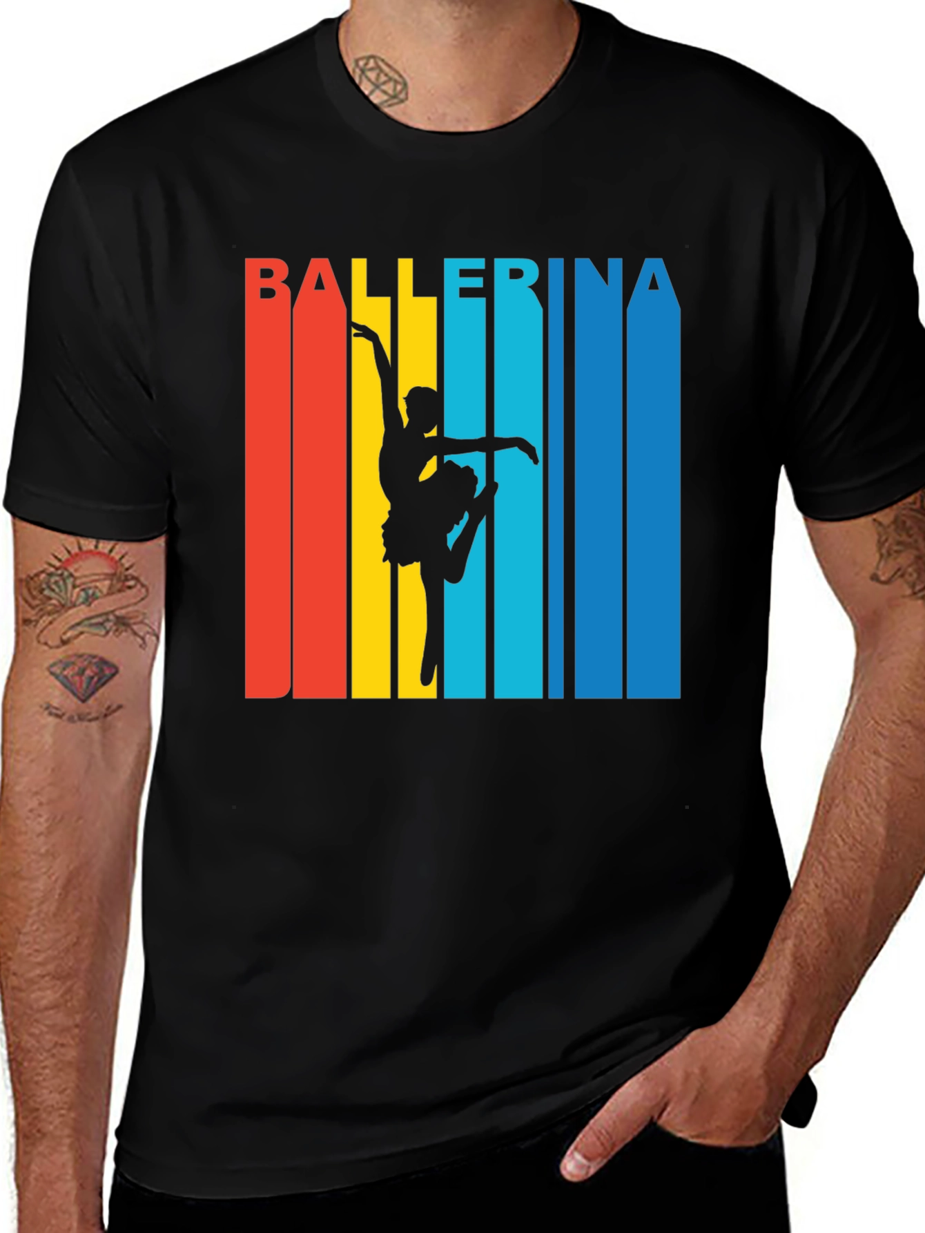 Variant 8 of Ballerina Retro Style Graphic T-Shirt