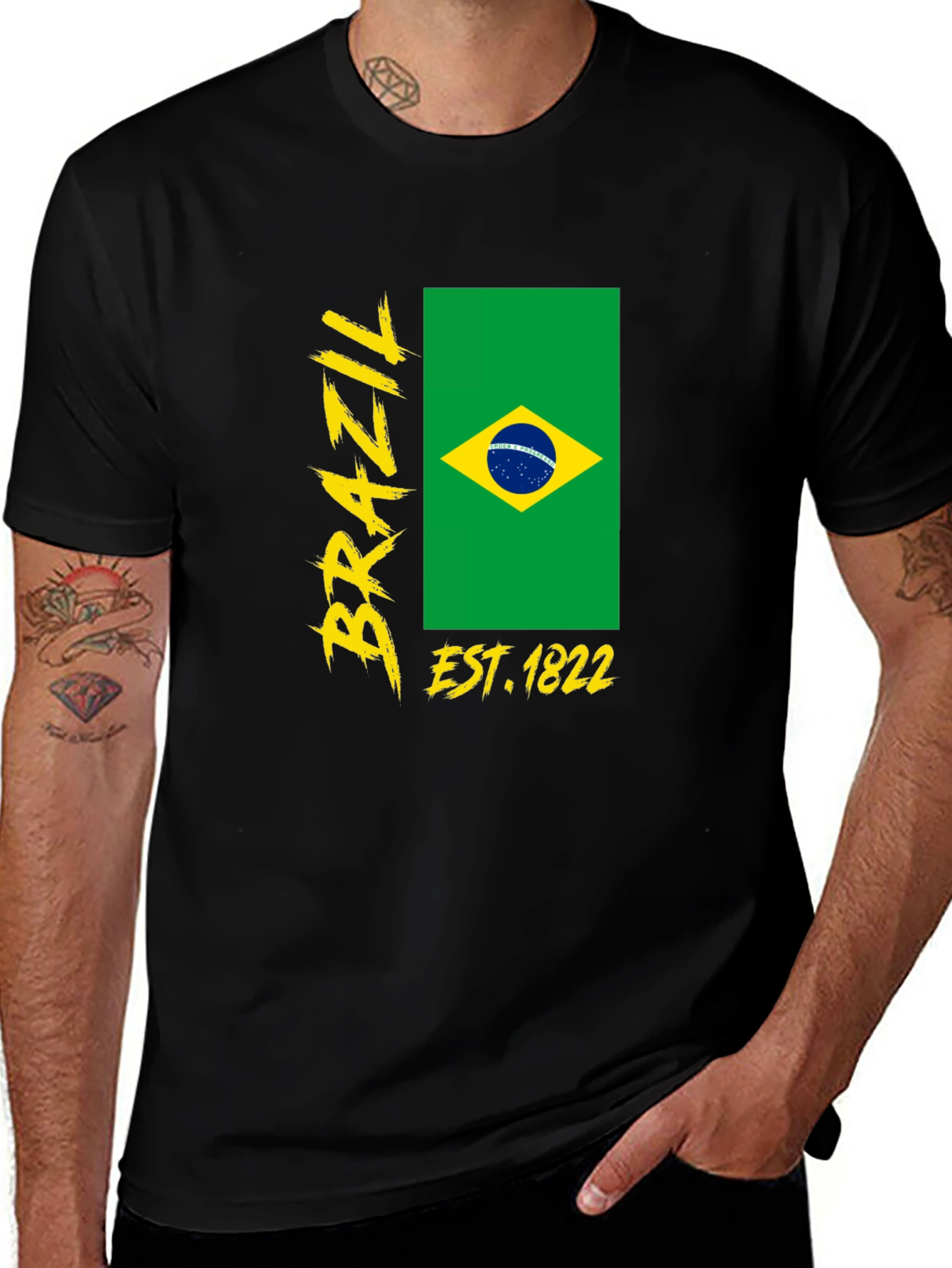 Variant 14 of Brazil Flag T-Shirt - Est. 1822