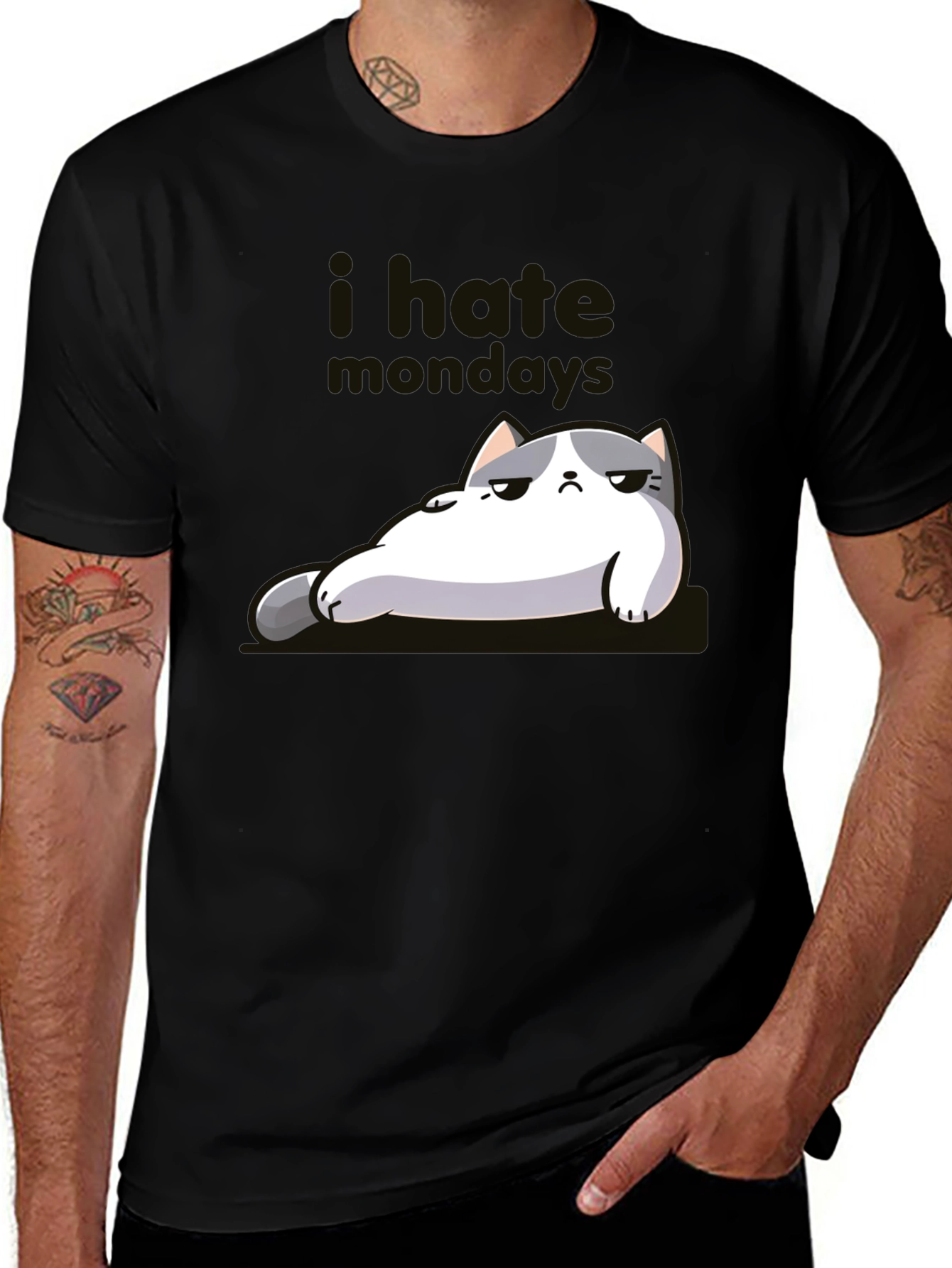 Variant 9 of I Hate Mondays Cat T-Shirt