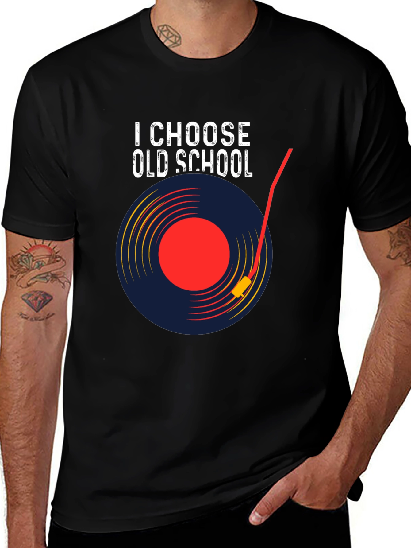 Variant 4 of Old School Vinyl Record T-Shirt
