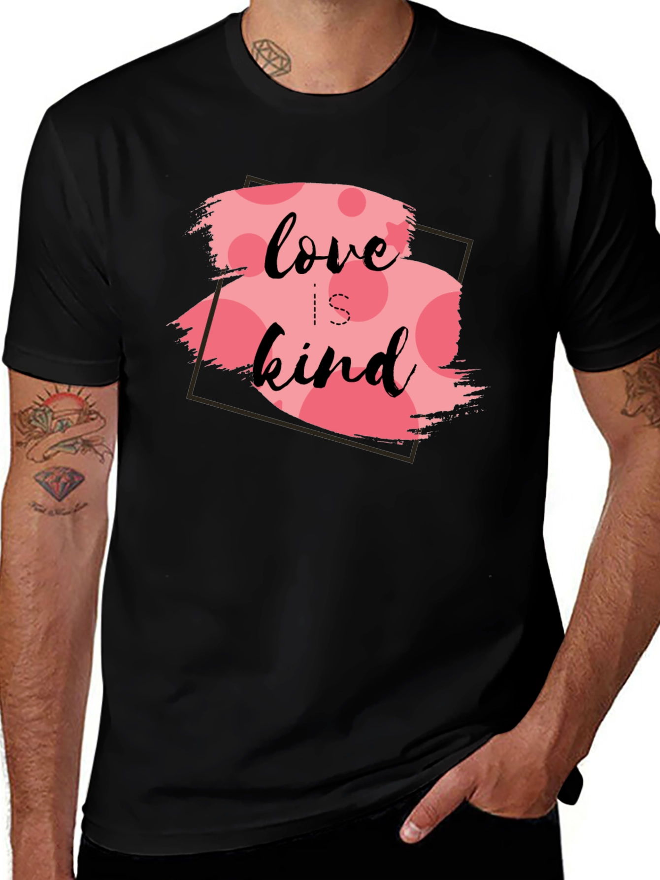 Love is Kind Graphic T-Shirt - Casual Black Tee