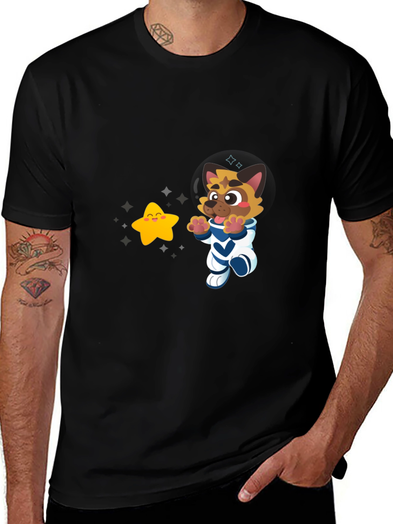 Variant 8 of Astronaut Dog T-Shirt - Cute Space Adventure!