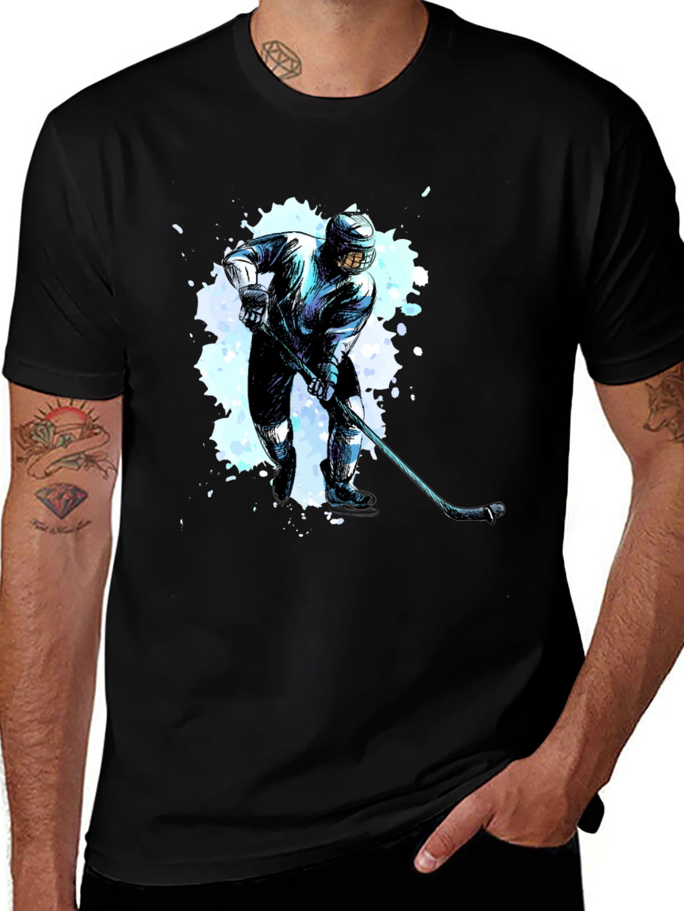 Variant 10 of Hockey Player Graphic T-Shirt - Cool Fan Apparel