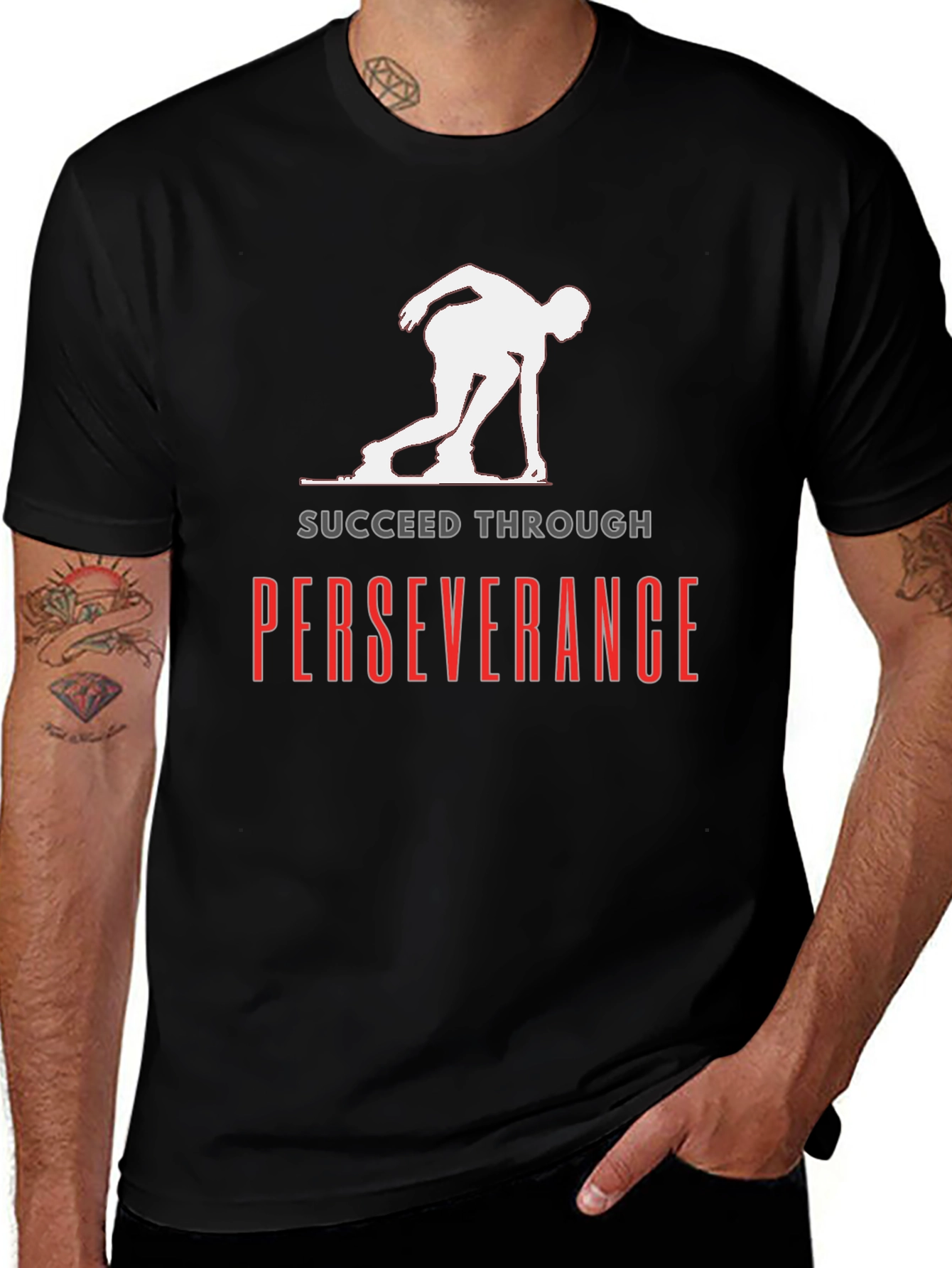 Variant 28 of Succeed Through Perseverance Black T-Shirt