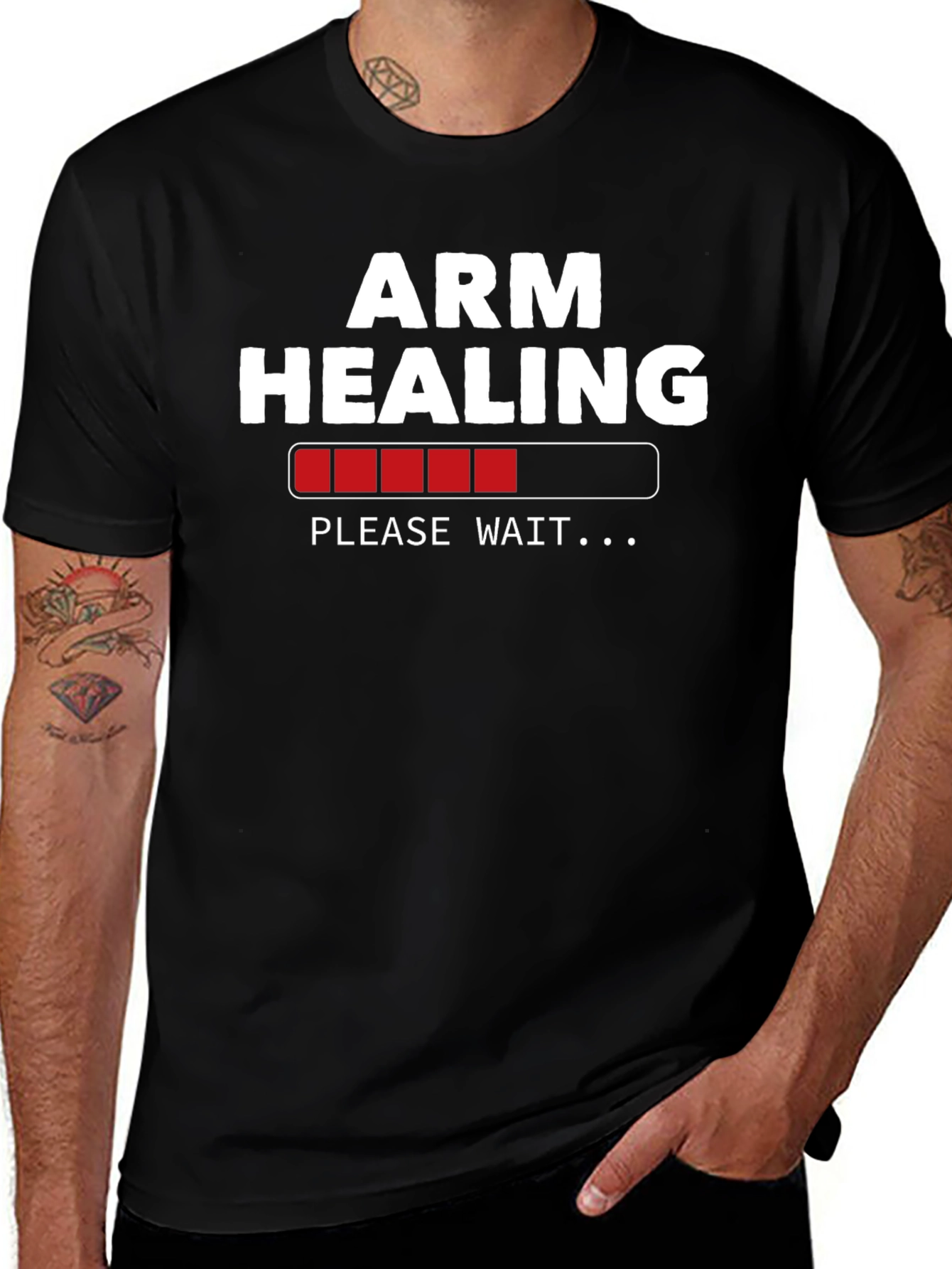 Variant 4 of Arm Healing Loading Funny T-Shirt
