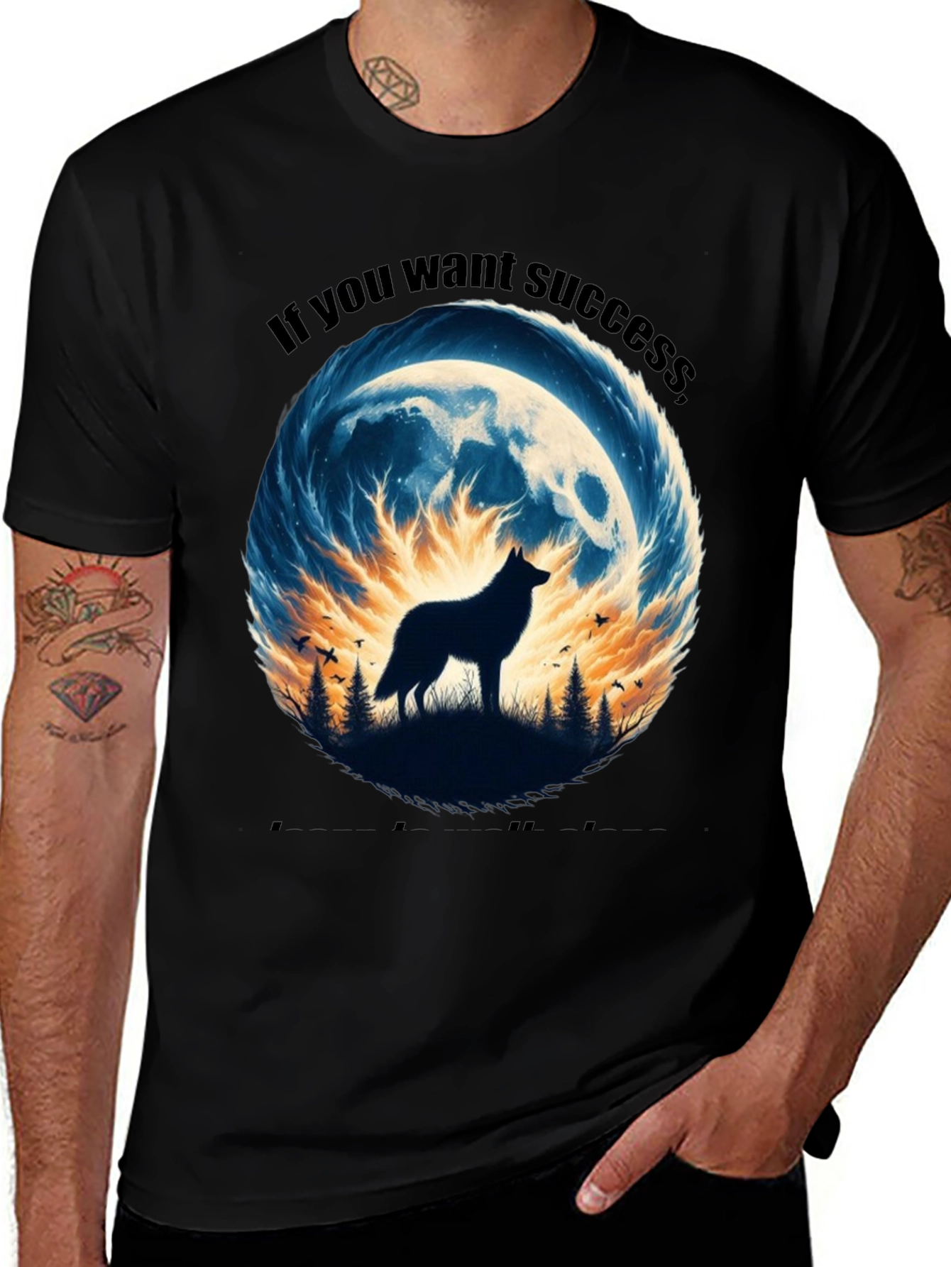 Variant 21 of Wolf Silhouette T-Shirt