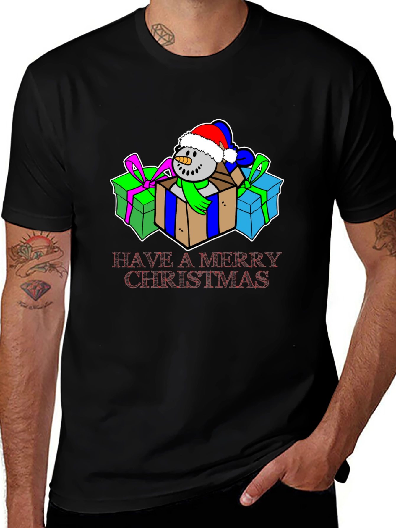 Festive Christmas Snowman T-Shirt