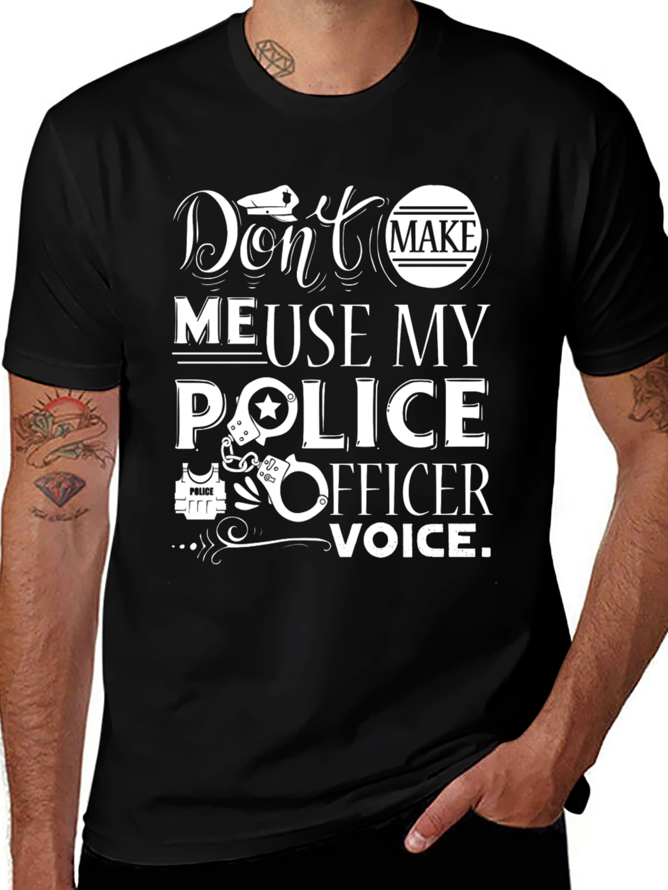 Variant 16 of Funny Police Officer Voice T-Shirt