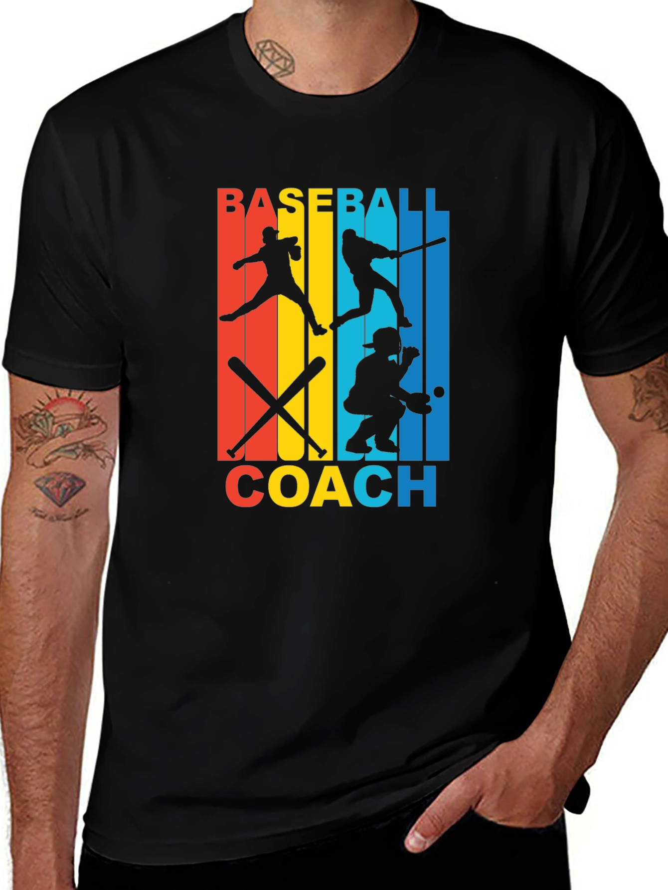 Variant 22 of Baseball Coach Graphic T-Shirt