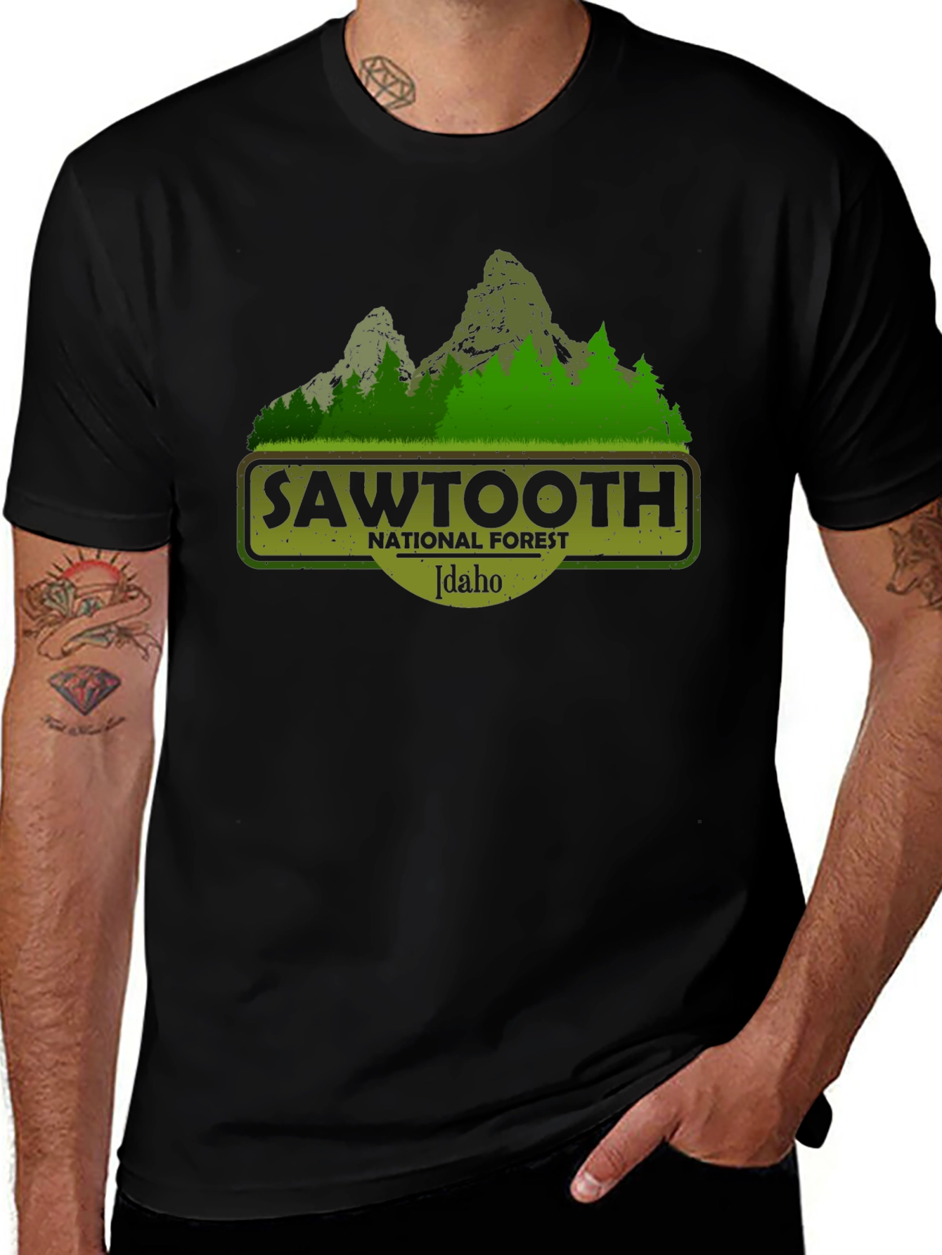 Sawtooth National Forest Idaho Graphic T-Shirt
