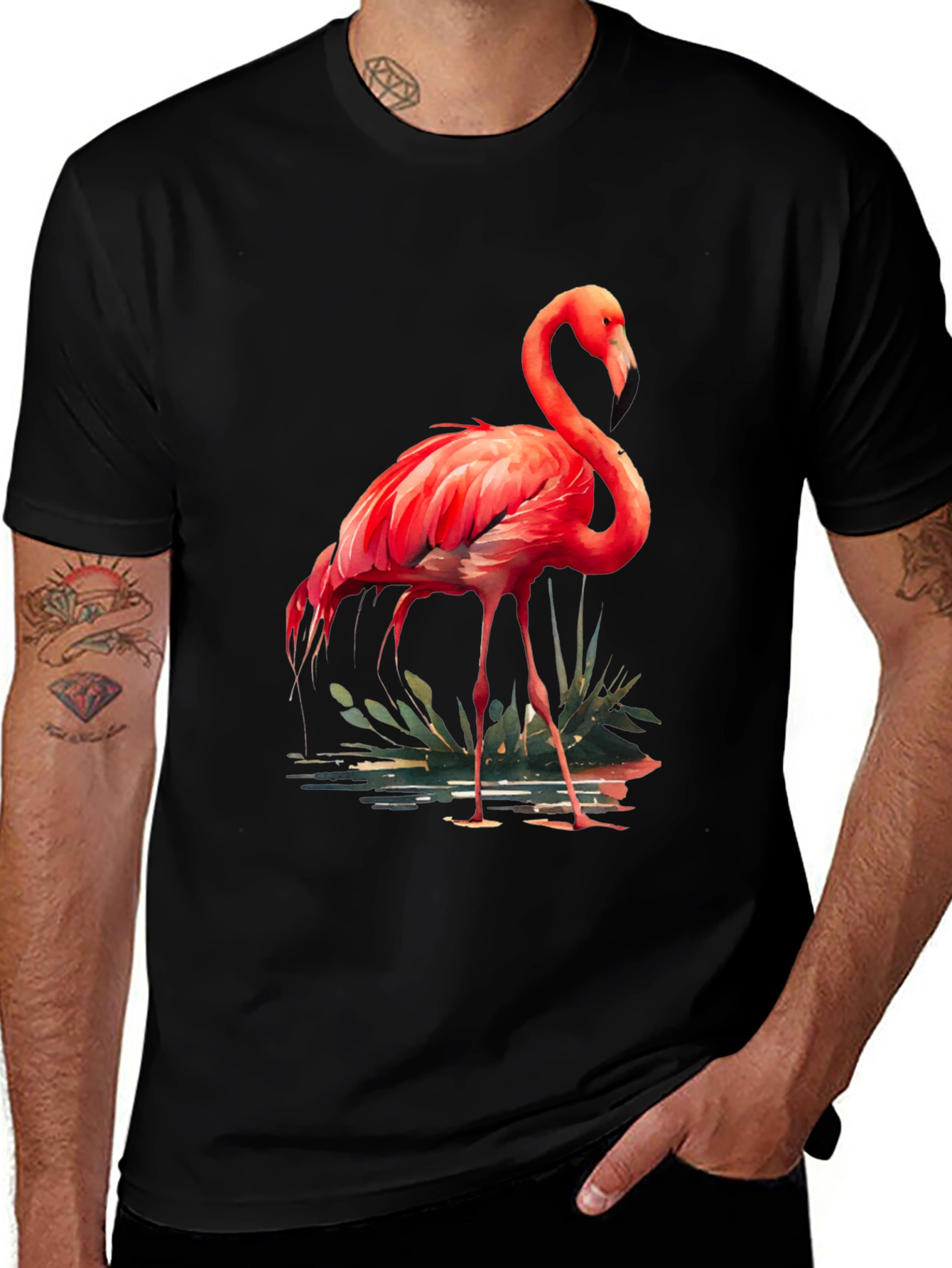 Variant 25 of Flamingo Graphic Tee - Stylish Men's T-Shirt