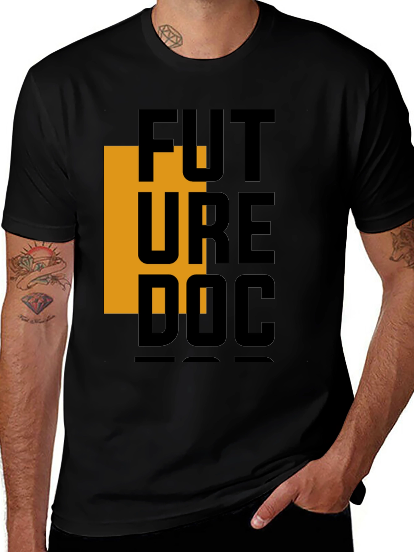 Future Doctor Graphic Tee - Black