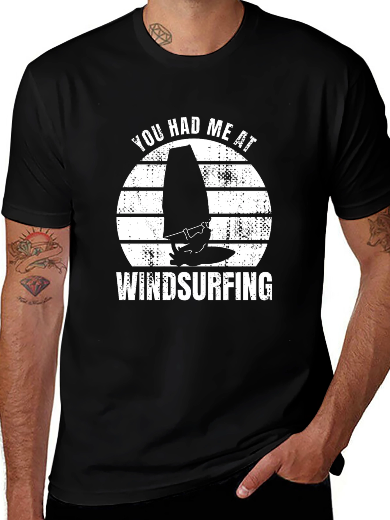Variant 6 of You Had Me At Windsurfing Graphic Tee