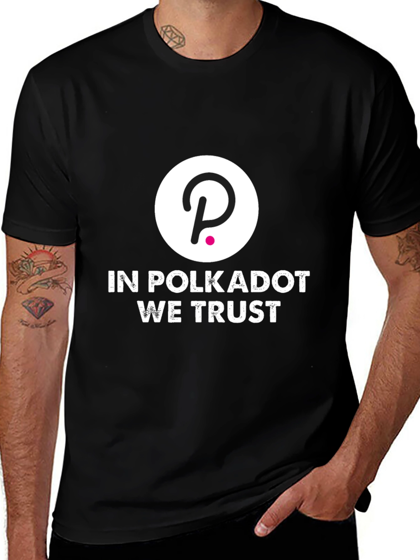In Polkadot We Trust T-Shirt Crypto Black Tee