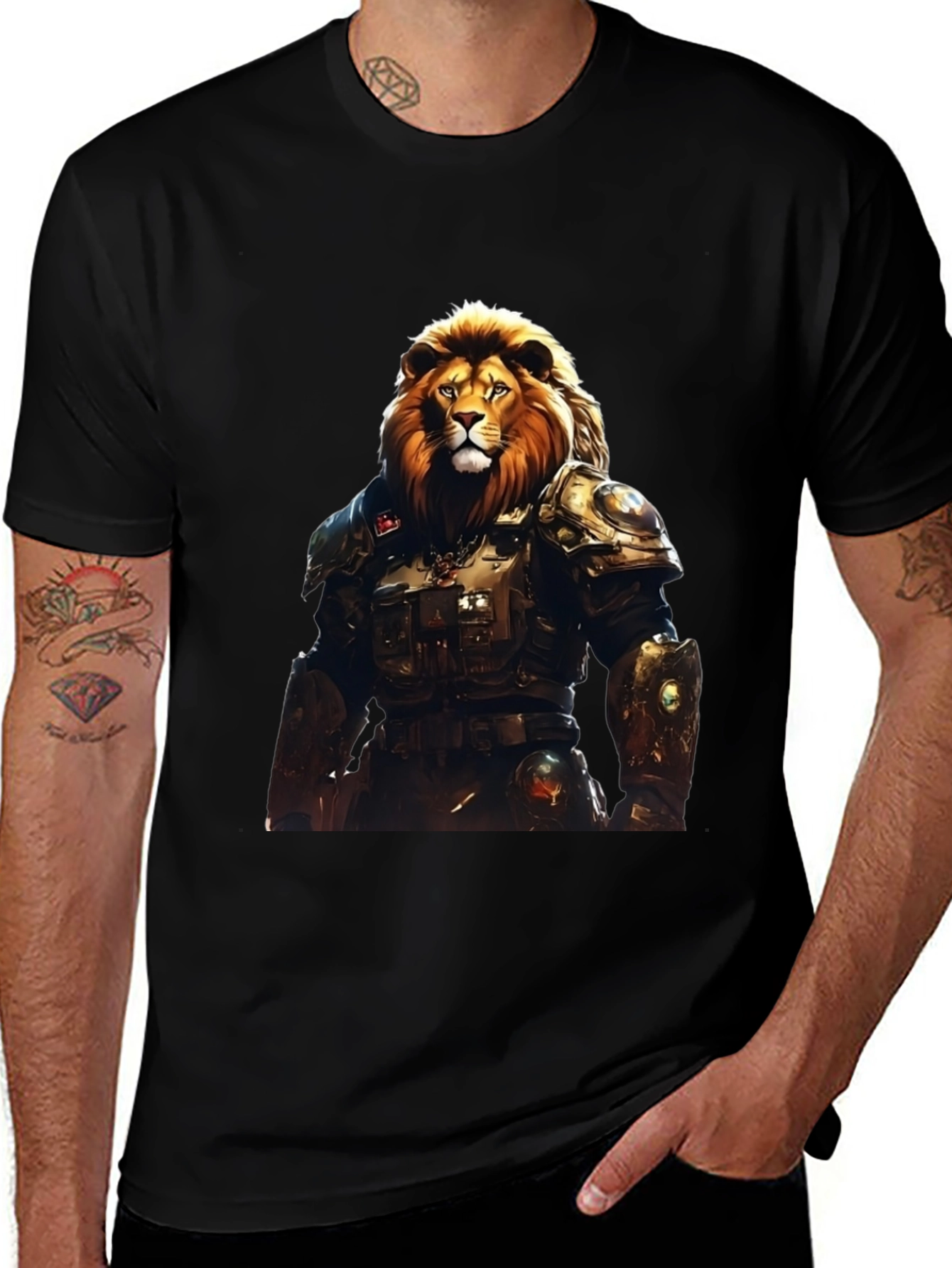 Variant 27 of Lion Warrior Graphic Tee - Bold Streetwear