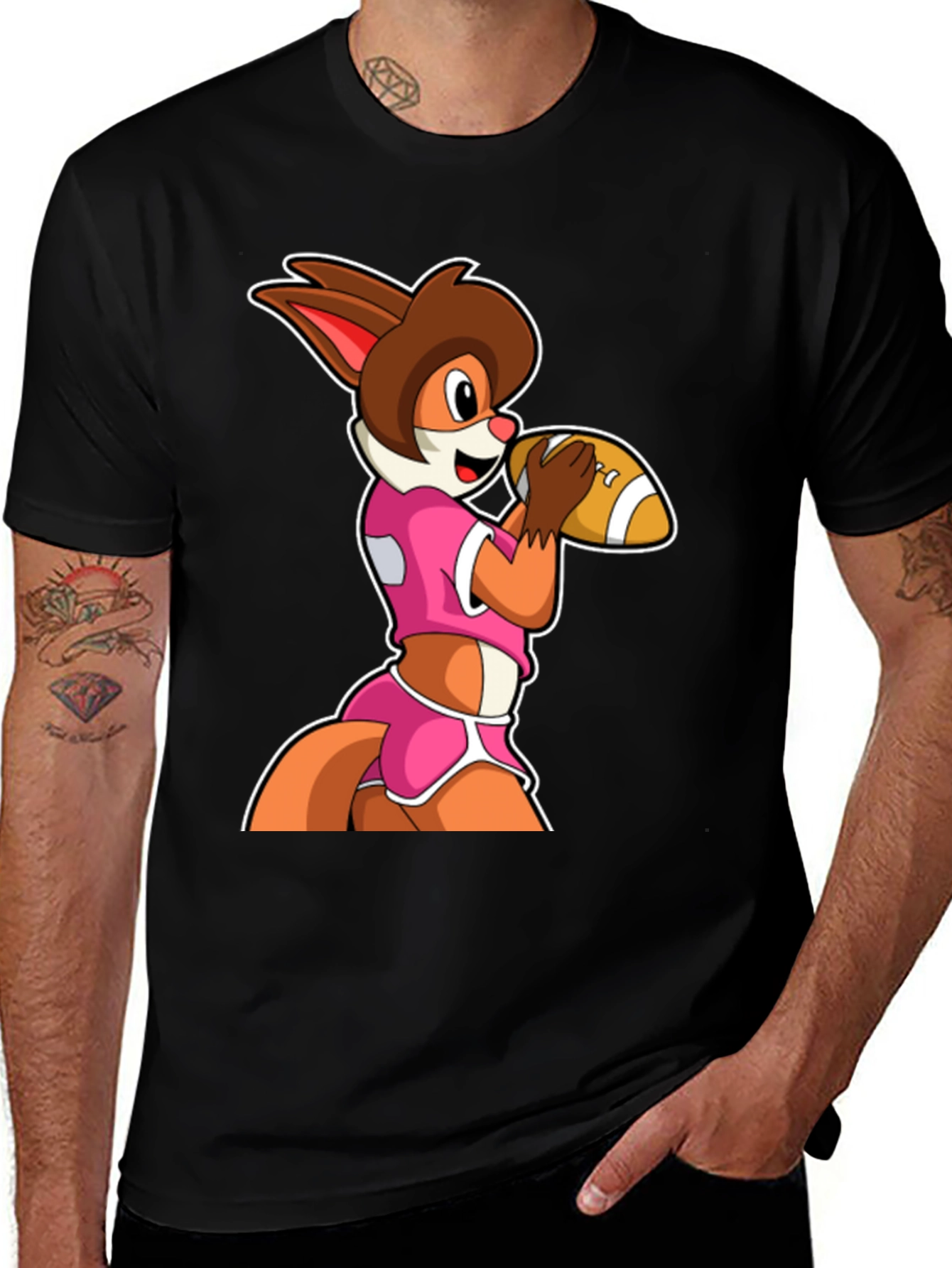 Variant 10 of Cartoon Fox Football Player T-Shirt