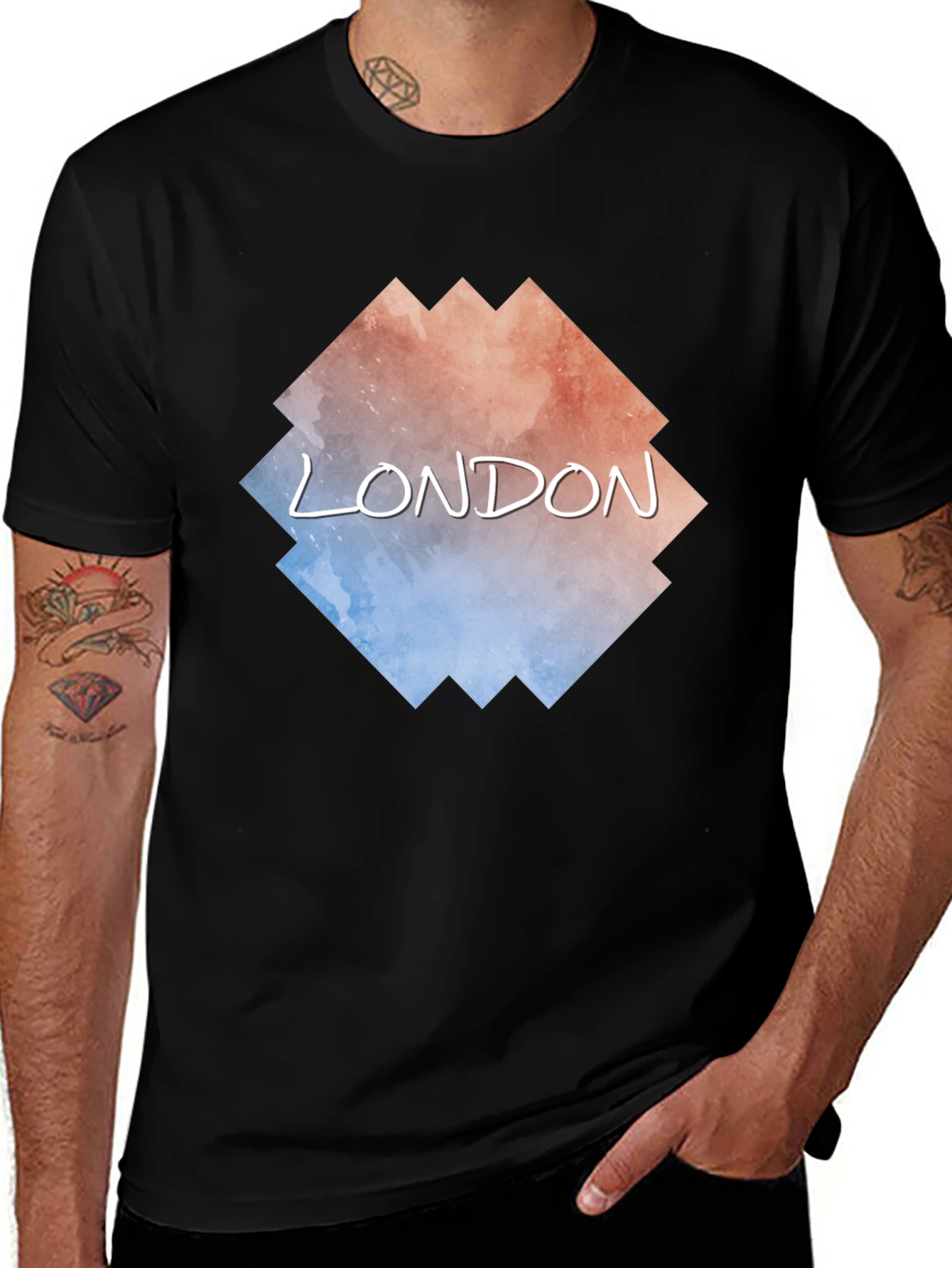 London Graphic Tee - Men's Black T-Shirt