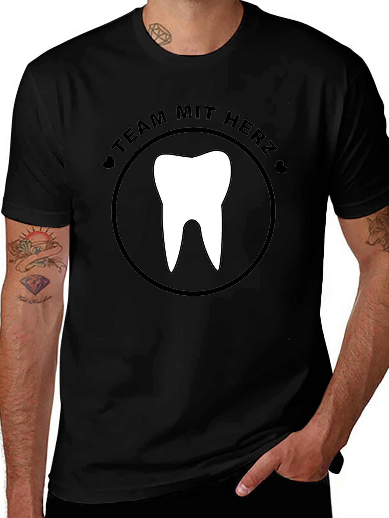 Team Mit Herz T-Shirt - Dentist Design