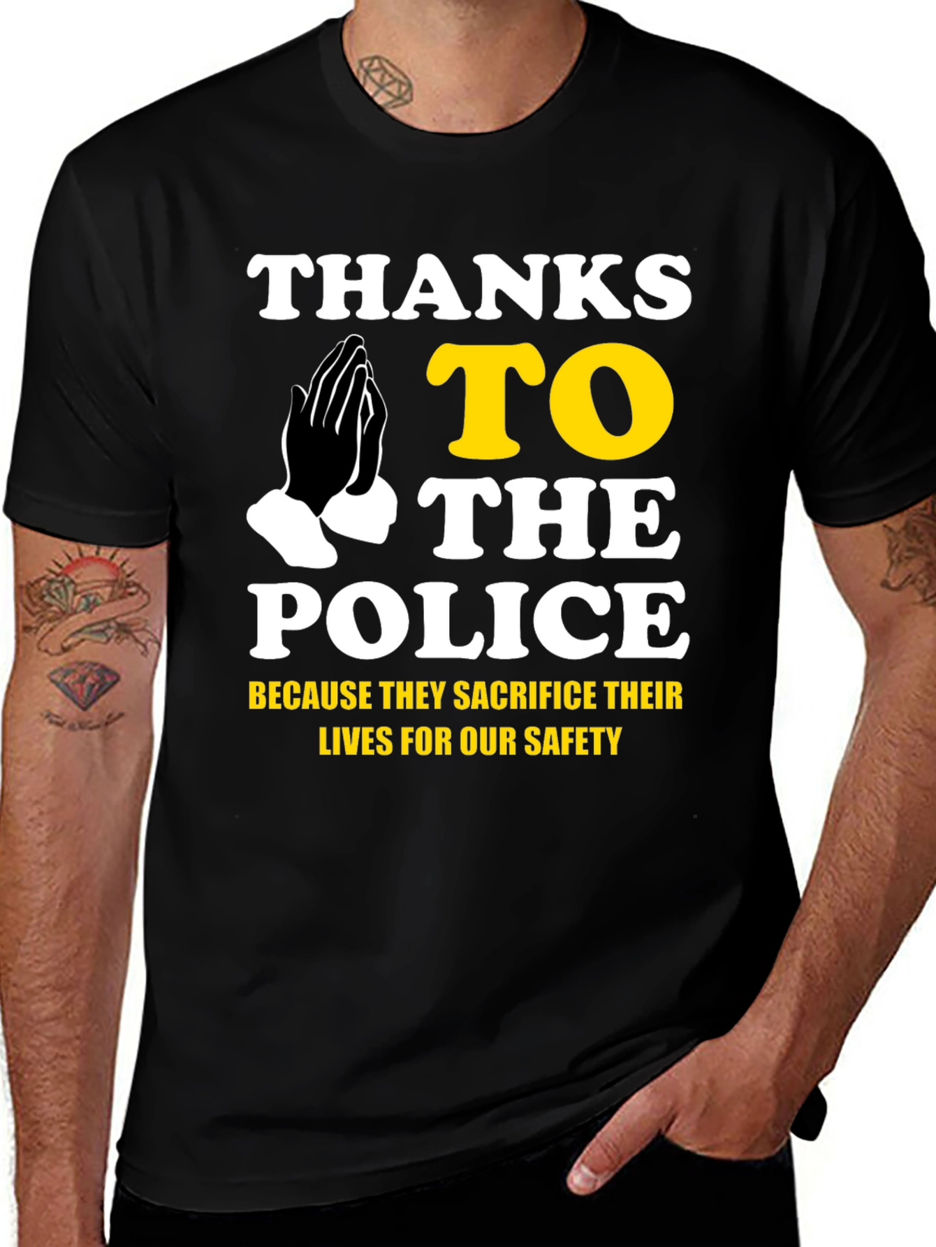 Thanks to the Police Graphic T-Shirt