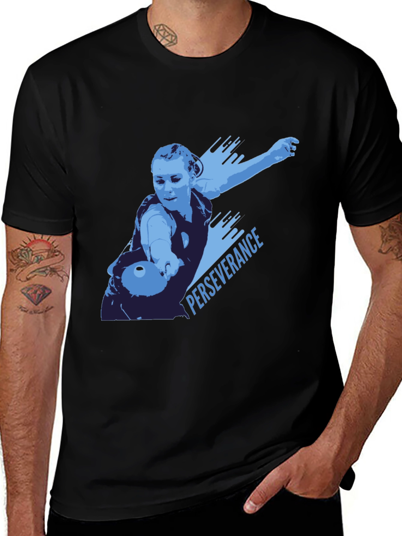 Variant 11 of Perseverance T-Shirt - Table Tennis Design