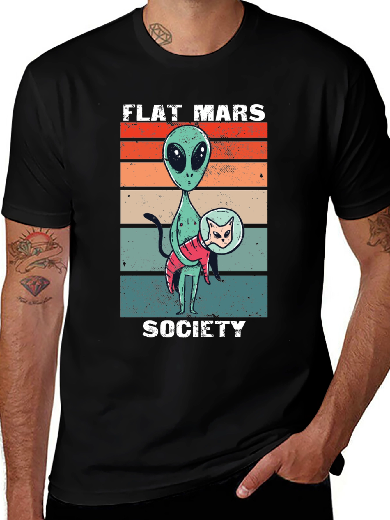 Variant 6 of Flat Mars Society Graphic T-Shirt