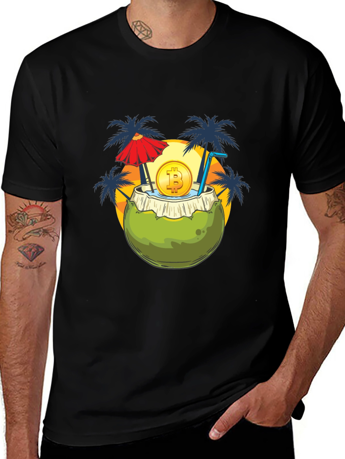 Variant 3 of Bitcoin Beach Coconut T-Shirt