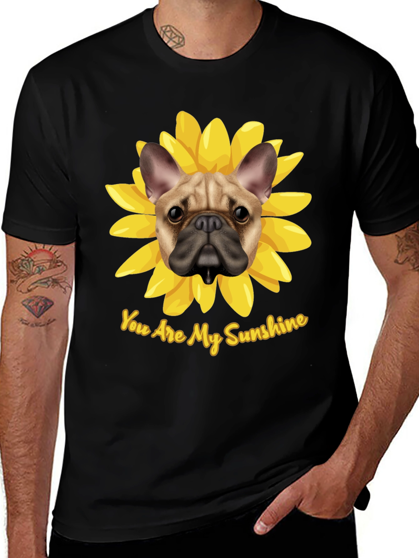 Variant 14 of You Are My Sunshine Bulldog Graphic Tee