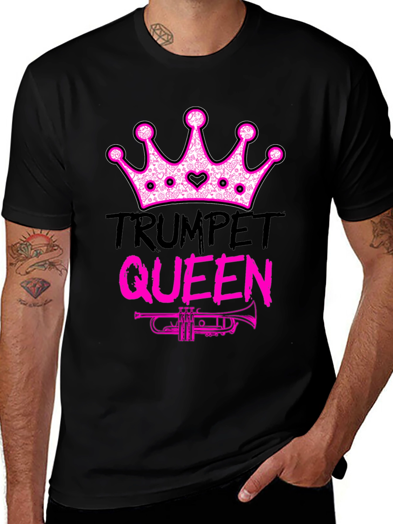 Variant 13 of Trumpet Queen Graphic T-Shirt - Music Lover Tee