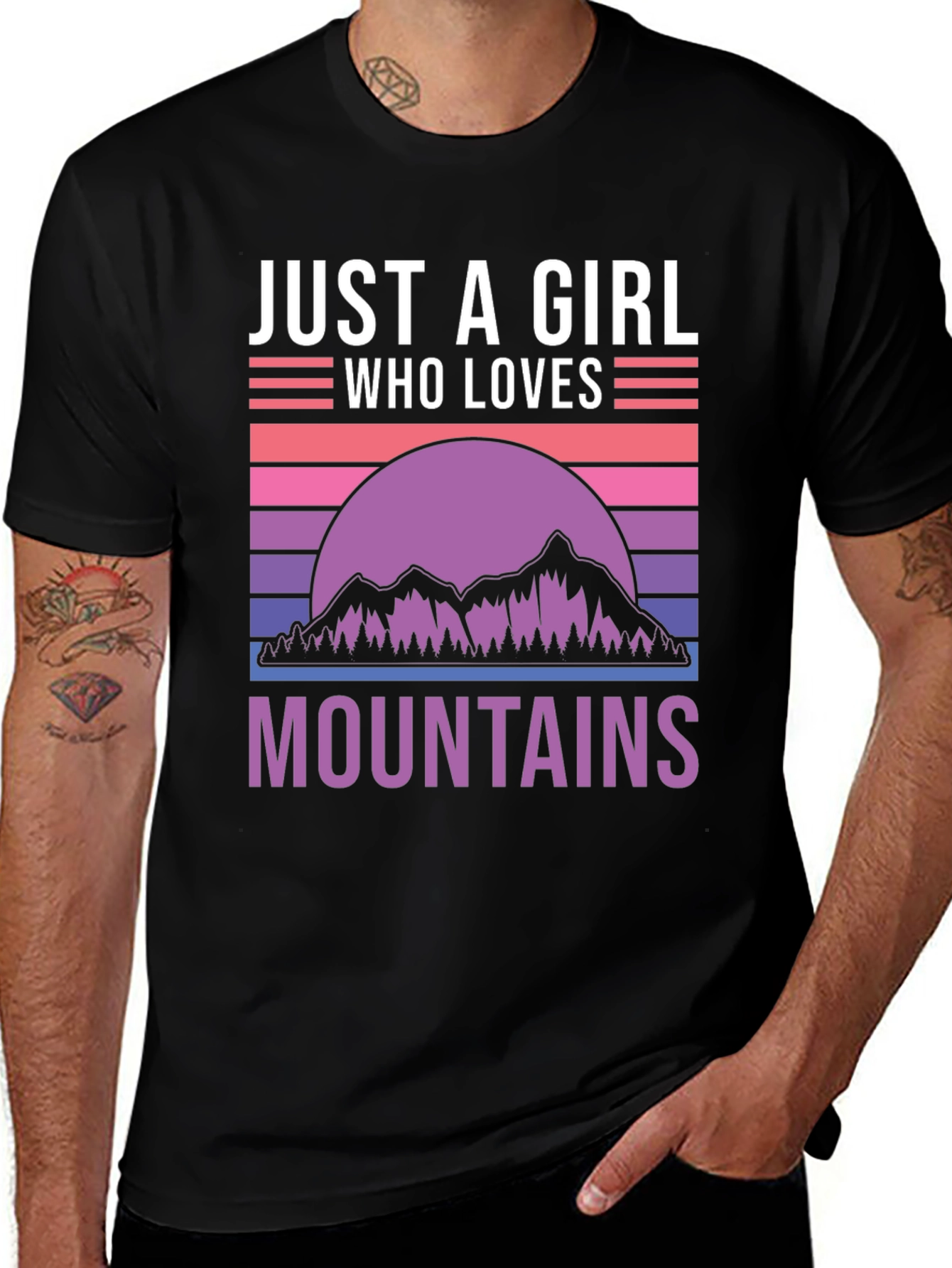 Variant 17 of Just a Girl Who Loves Mountains T-Shirt