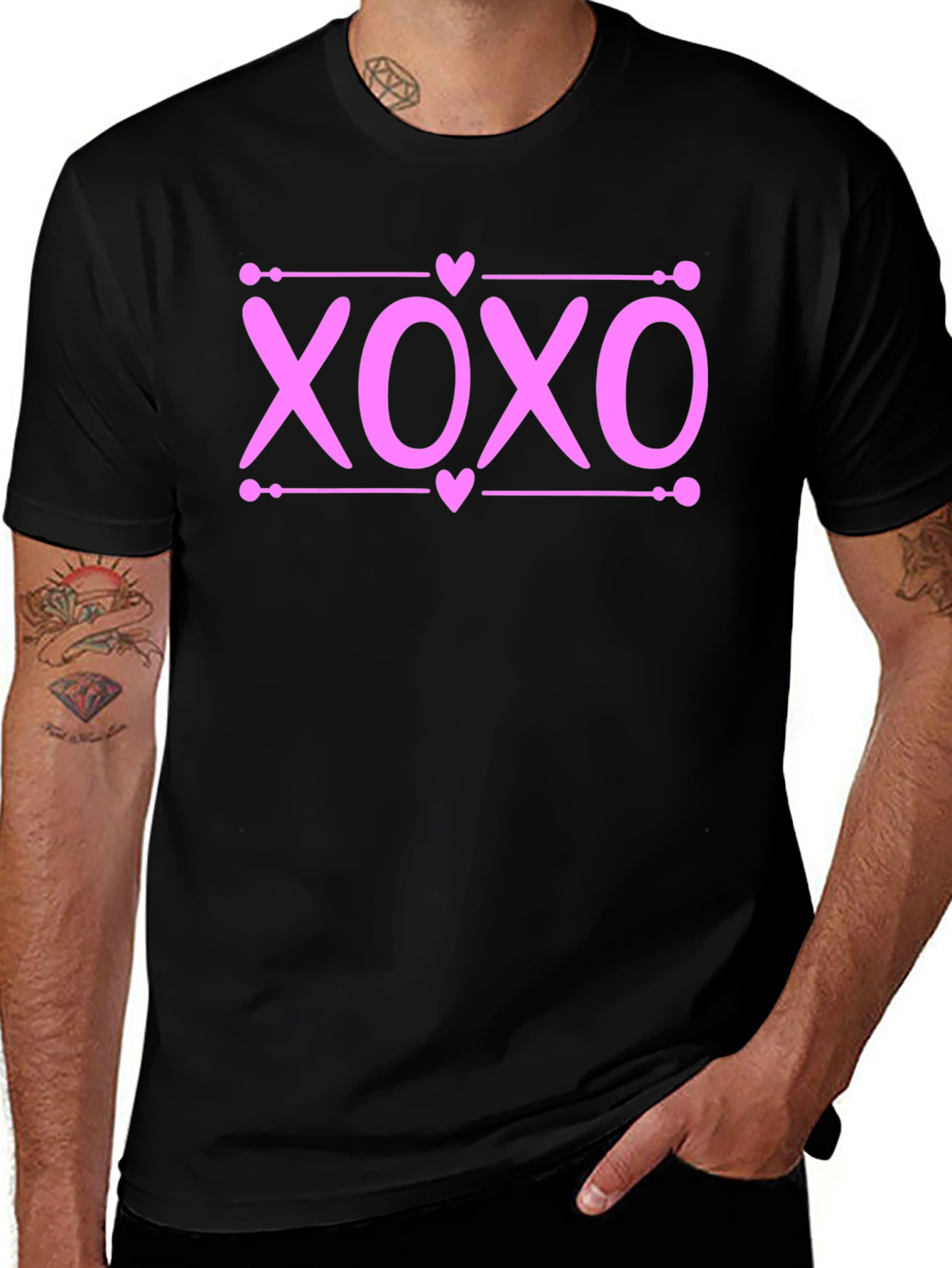 XOXO Heart Graphic Tee - Hugs and Kisses T-Shirt