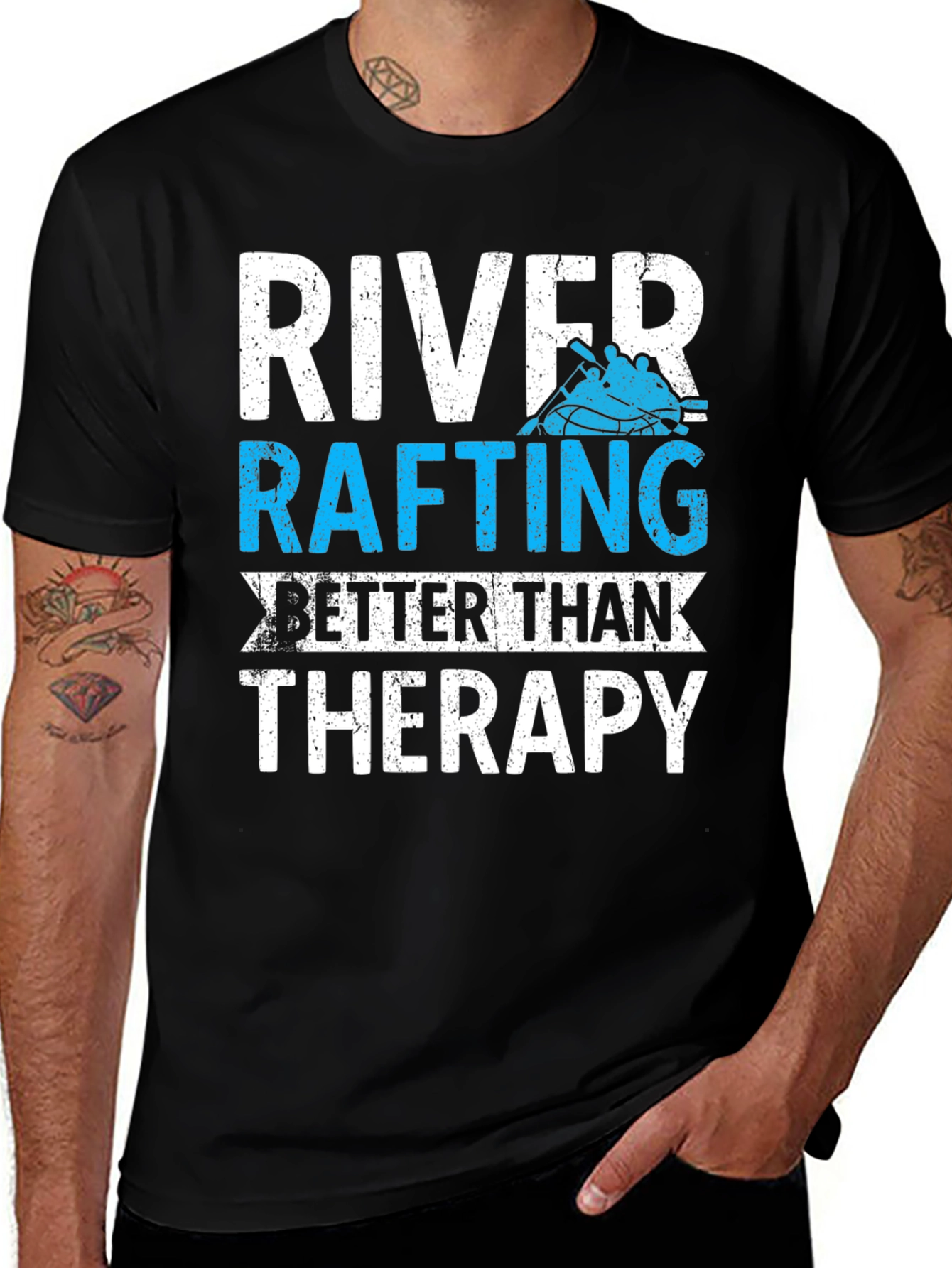 Variant 30 of River Rafting Better Than Therapy T-Shirt