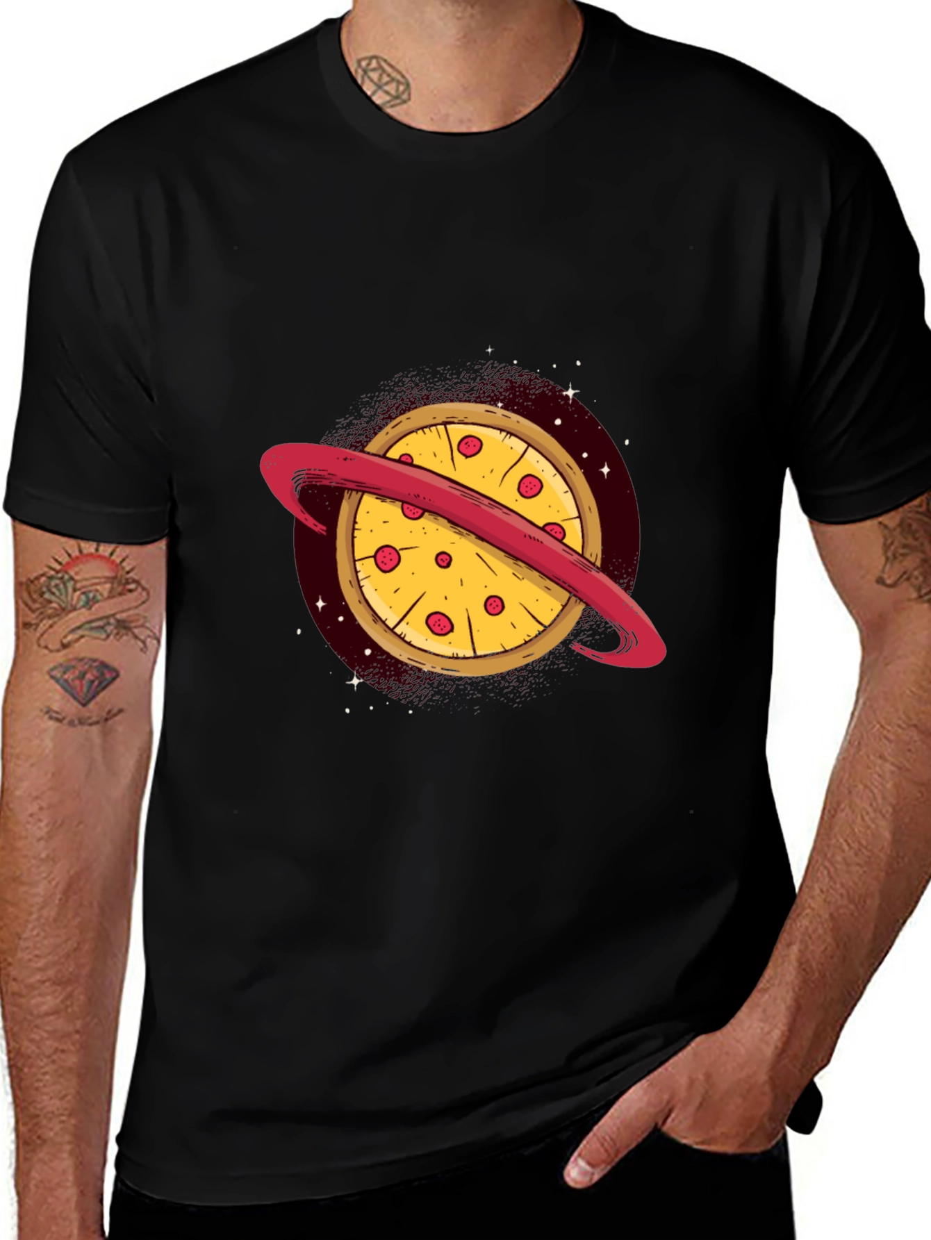 Variant 26 of Pizza Planet Graphic Tee - Quirky Space Food Shirt