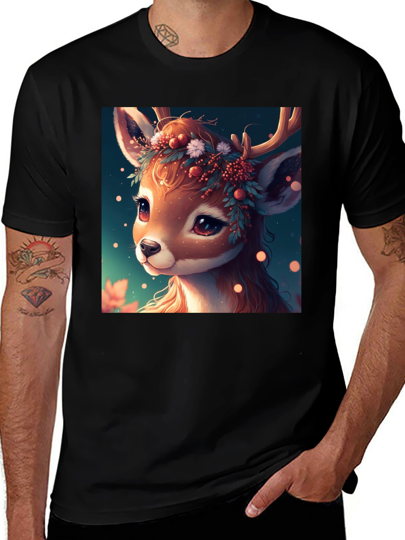 Variant 15 of Deer Graphic T-Shirt -  Whimsical Animal Tee