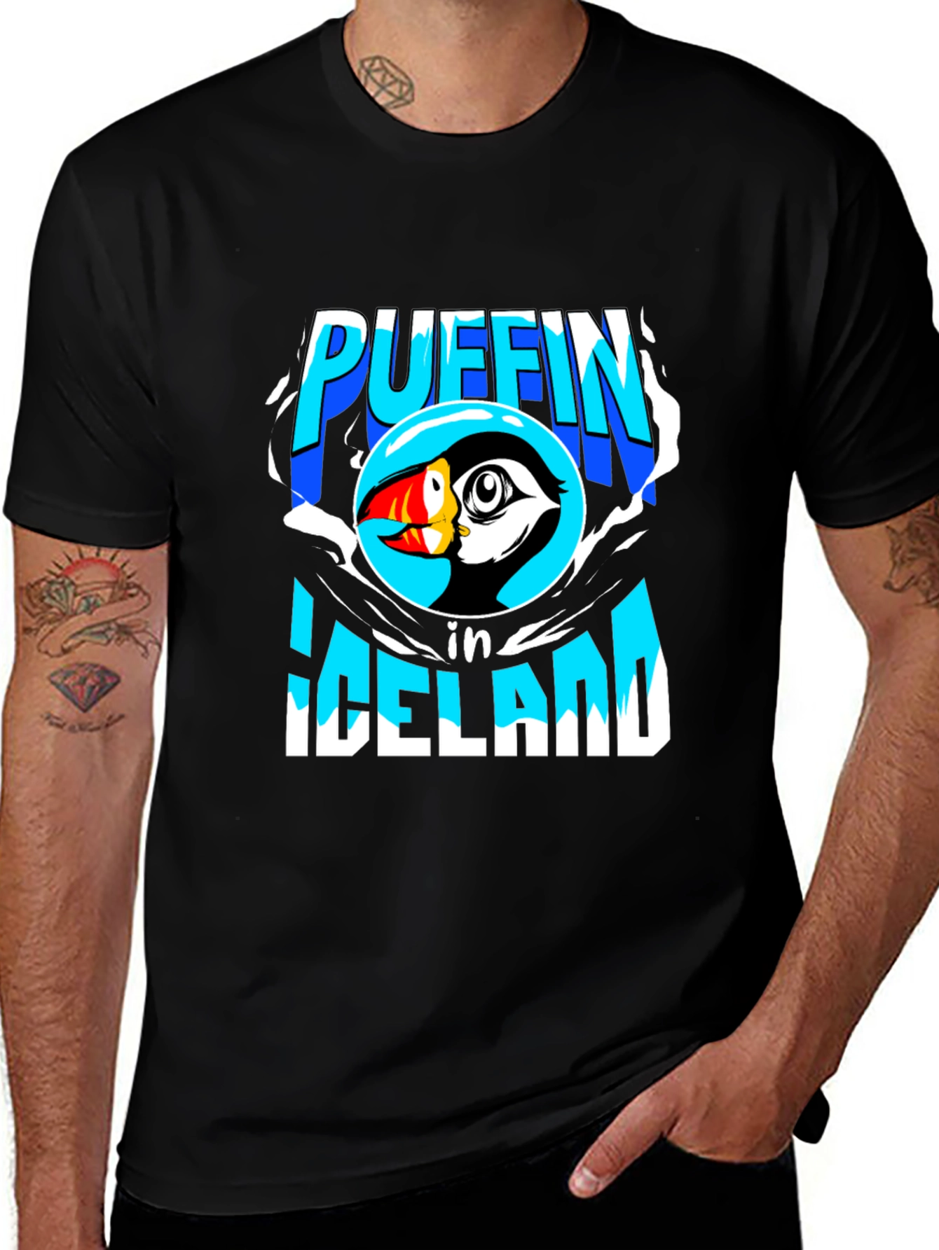 Variant 6 of Puffin in Iceland Graphic Tee
