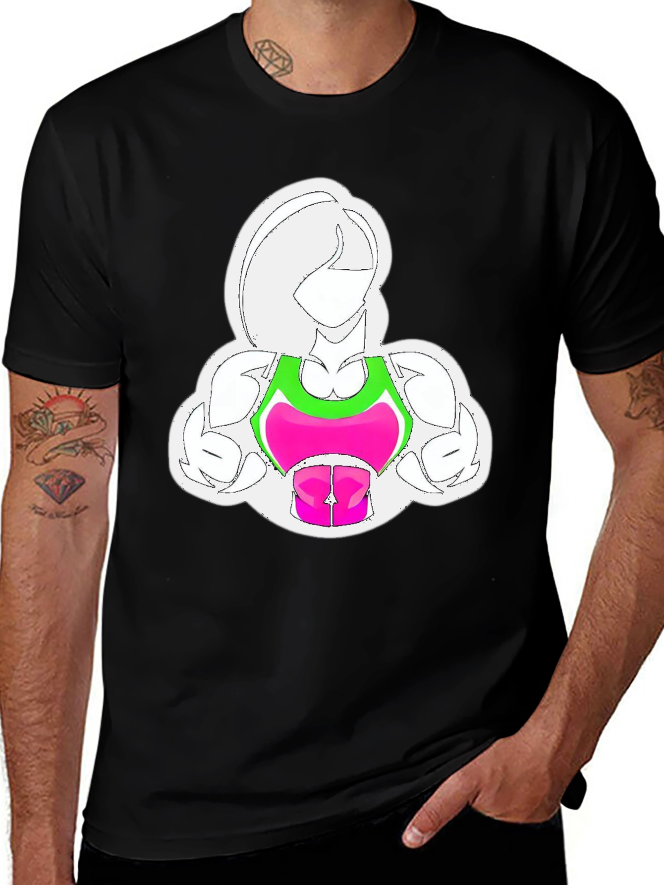 Variant 27 of Fitness Graphic Black T-Shirt for Men
