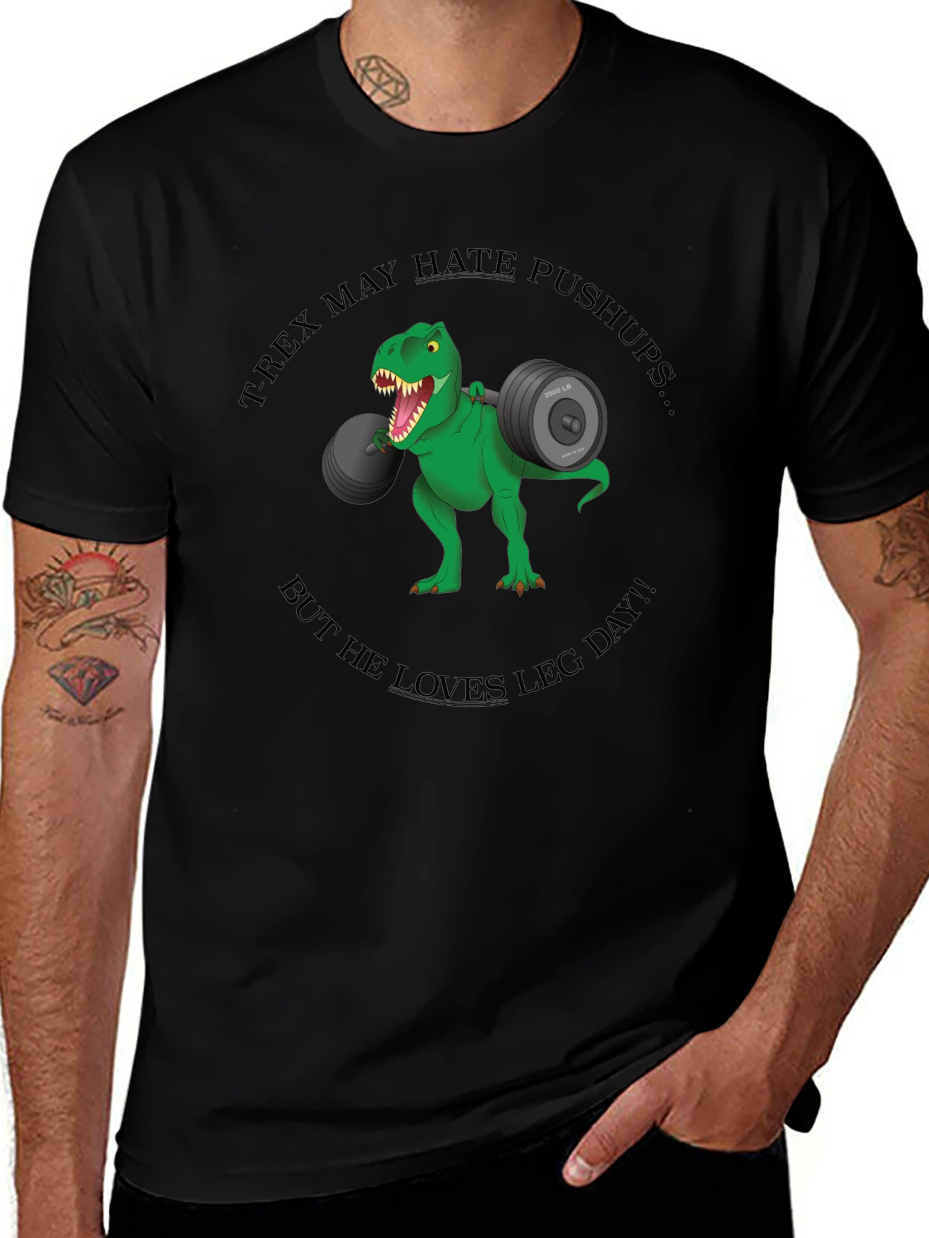 Variant 7 of T-Rex Leg Day Shirt - Funny Gym Workout Tee