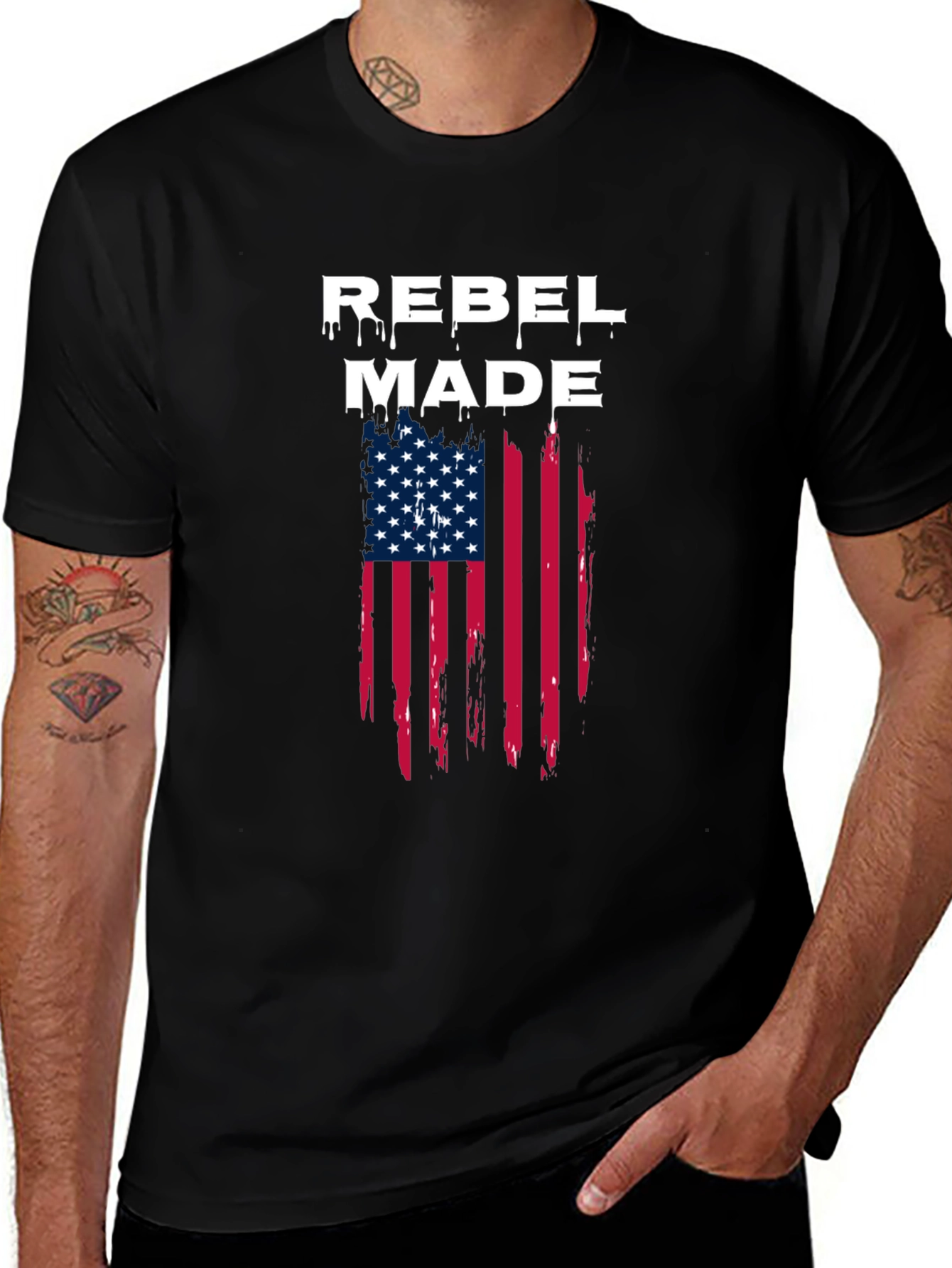 Variant 27 of Rebel Made American Flag T-Shirt